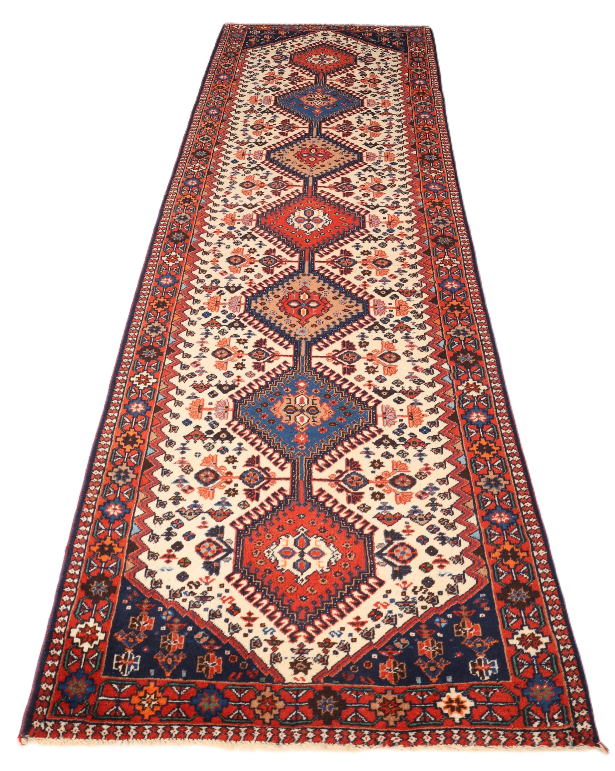 Persian Rug — hand-knotted, 295 × 86 cm, Wool