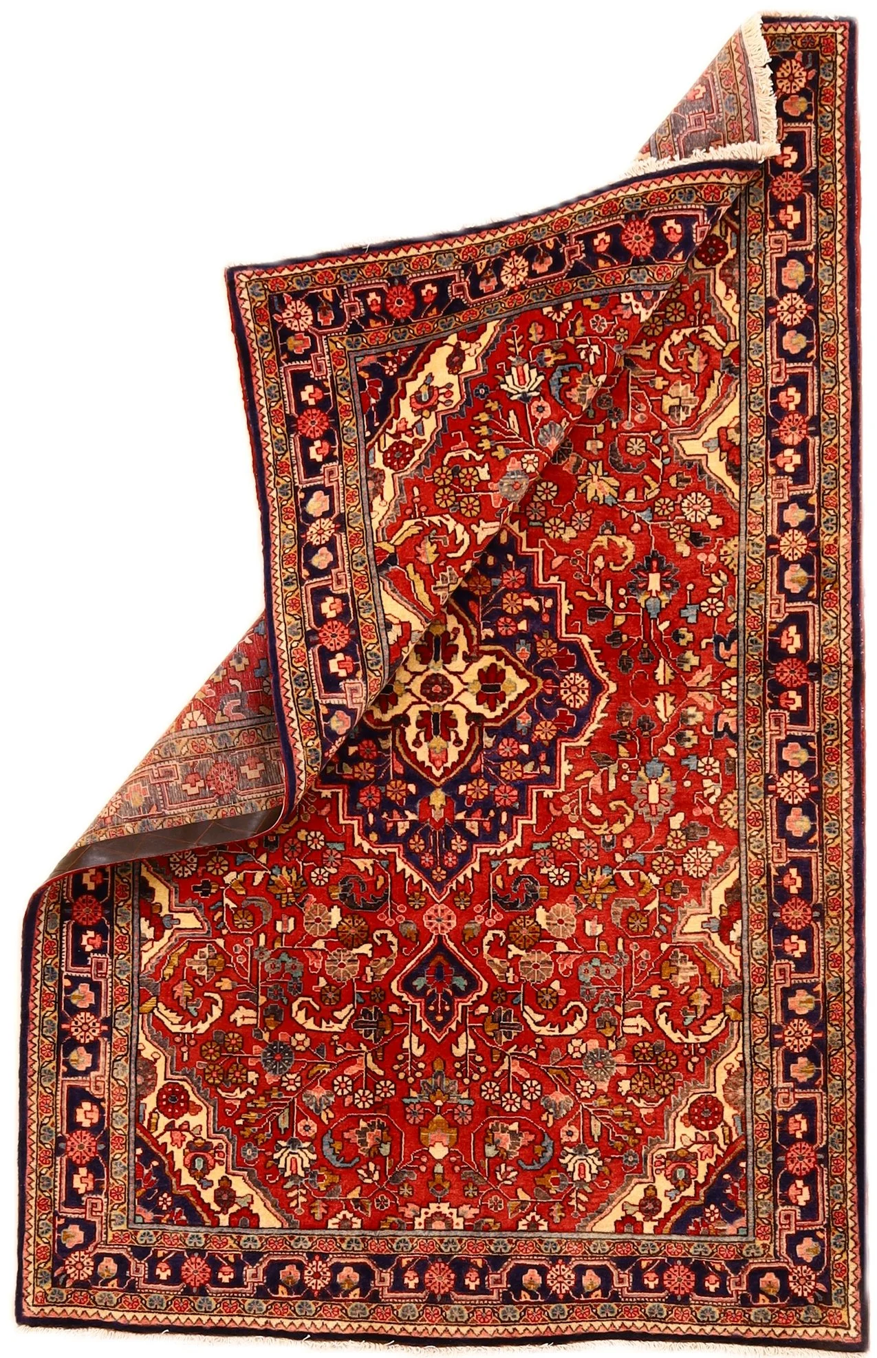 Hand-Knotted Wool Malayer Persian Rug, 208 × 133 cm
