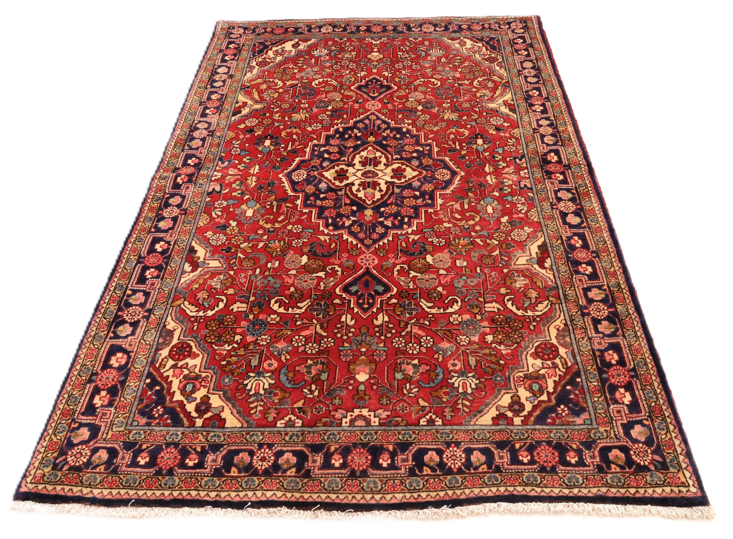 Hand-Knotted Wool Malayer Persian Rug, 208 × 133 cm