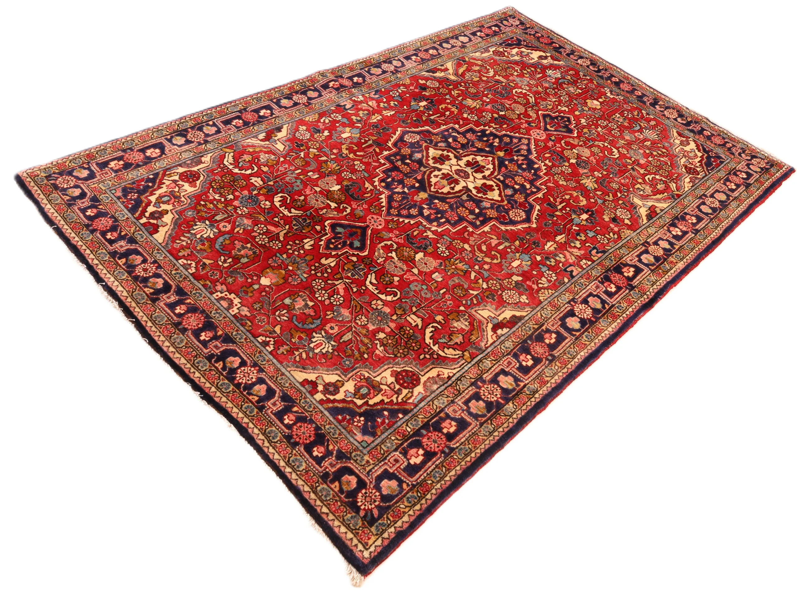 Hand-Knotted Wool Malayer Persian Rug, 208 × 133 cm