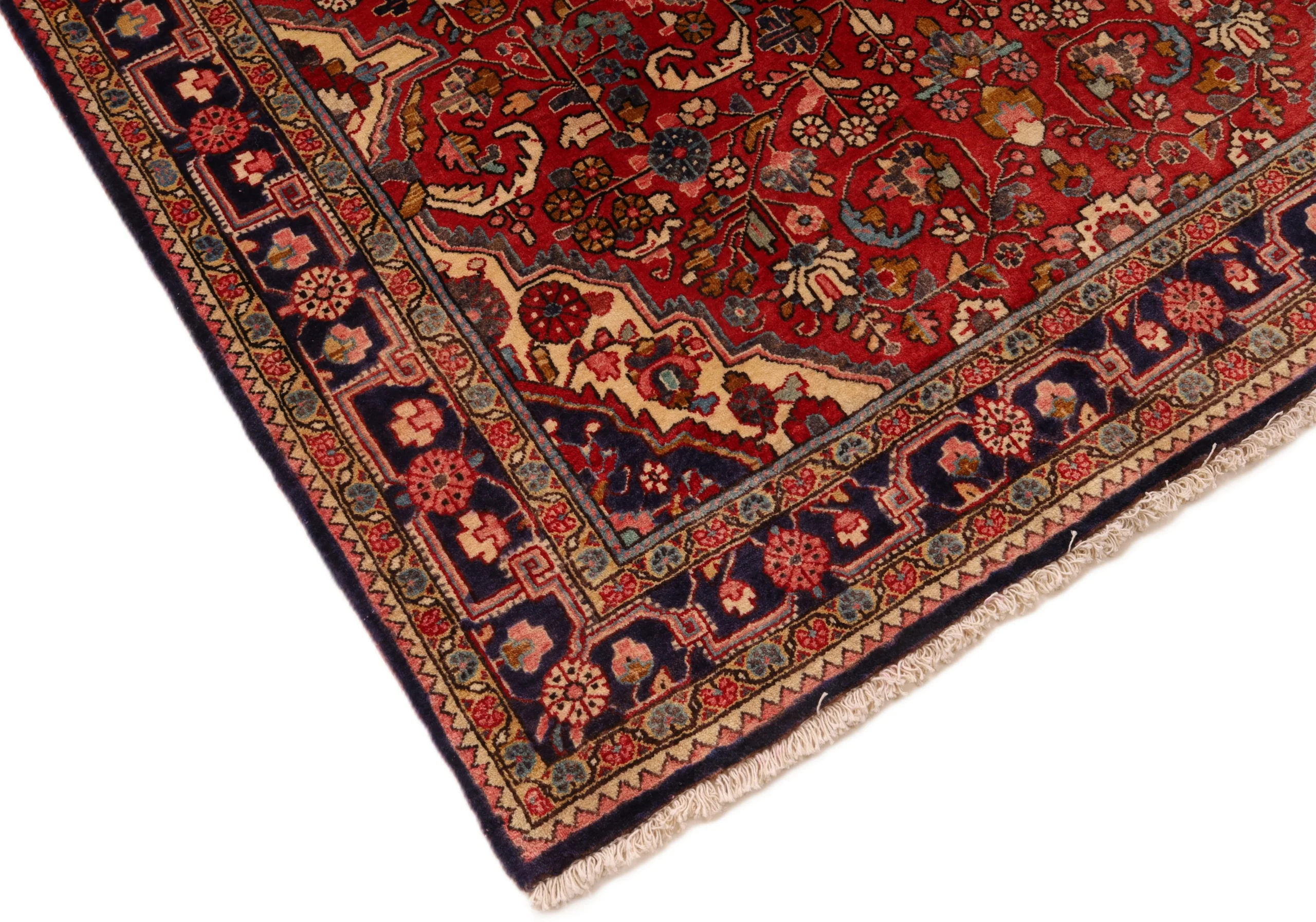Hand-Knotted Wool Malayer Persian Rug, 208 × 133 cm
