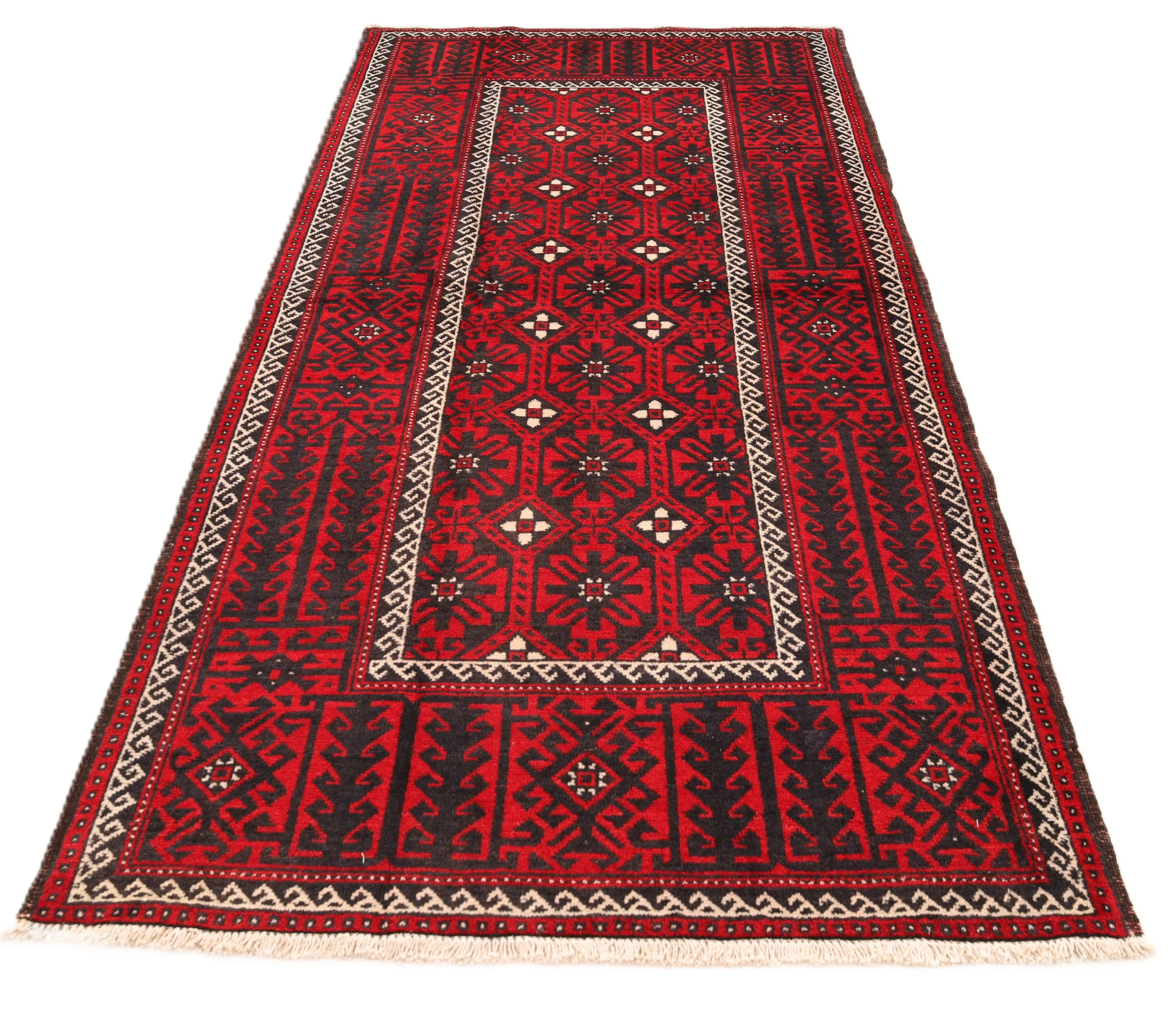 Baluch Persian Rug 230 × 120 cm, Wool, hand-knotted