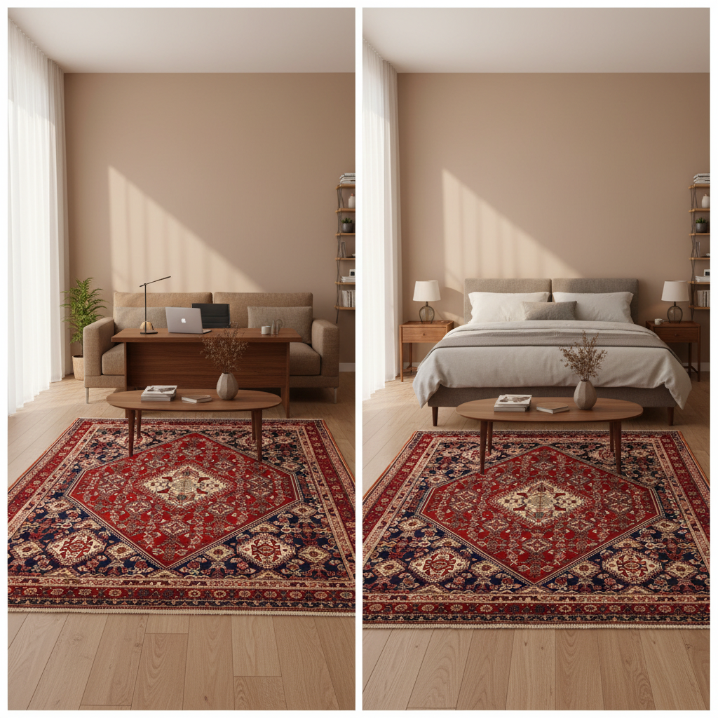 Qashqai Persian Rug 201 × 147 cm, Wool, hand-knotted