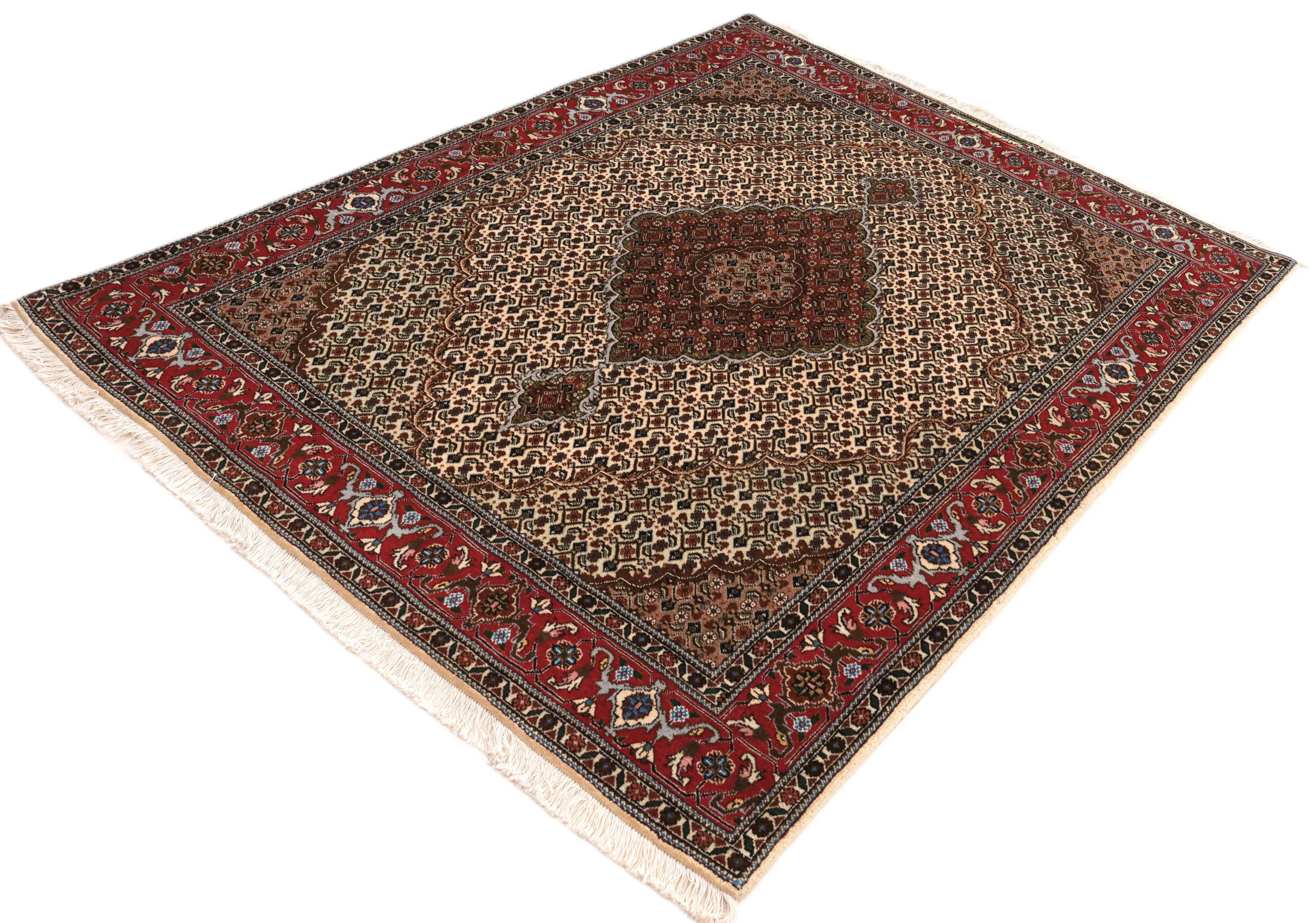 Hand-Knotted Wool Tabriz Persian Rug, 201 × 152 cm