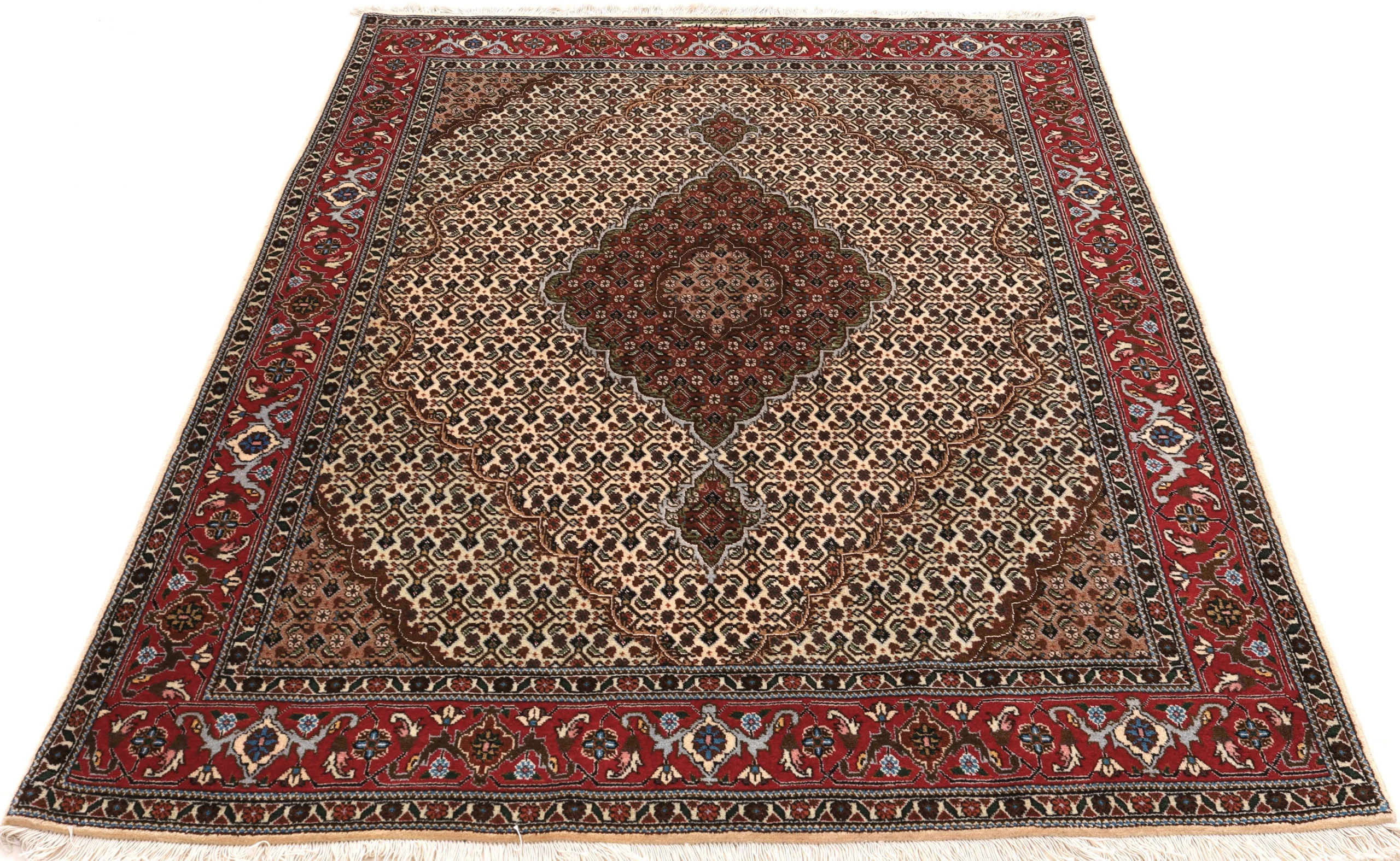 Hand-Knotted Wool Tabriz Persian Rug, 201 × 152 cm