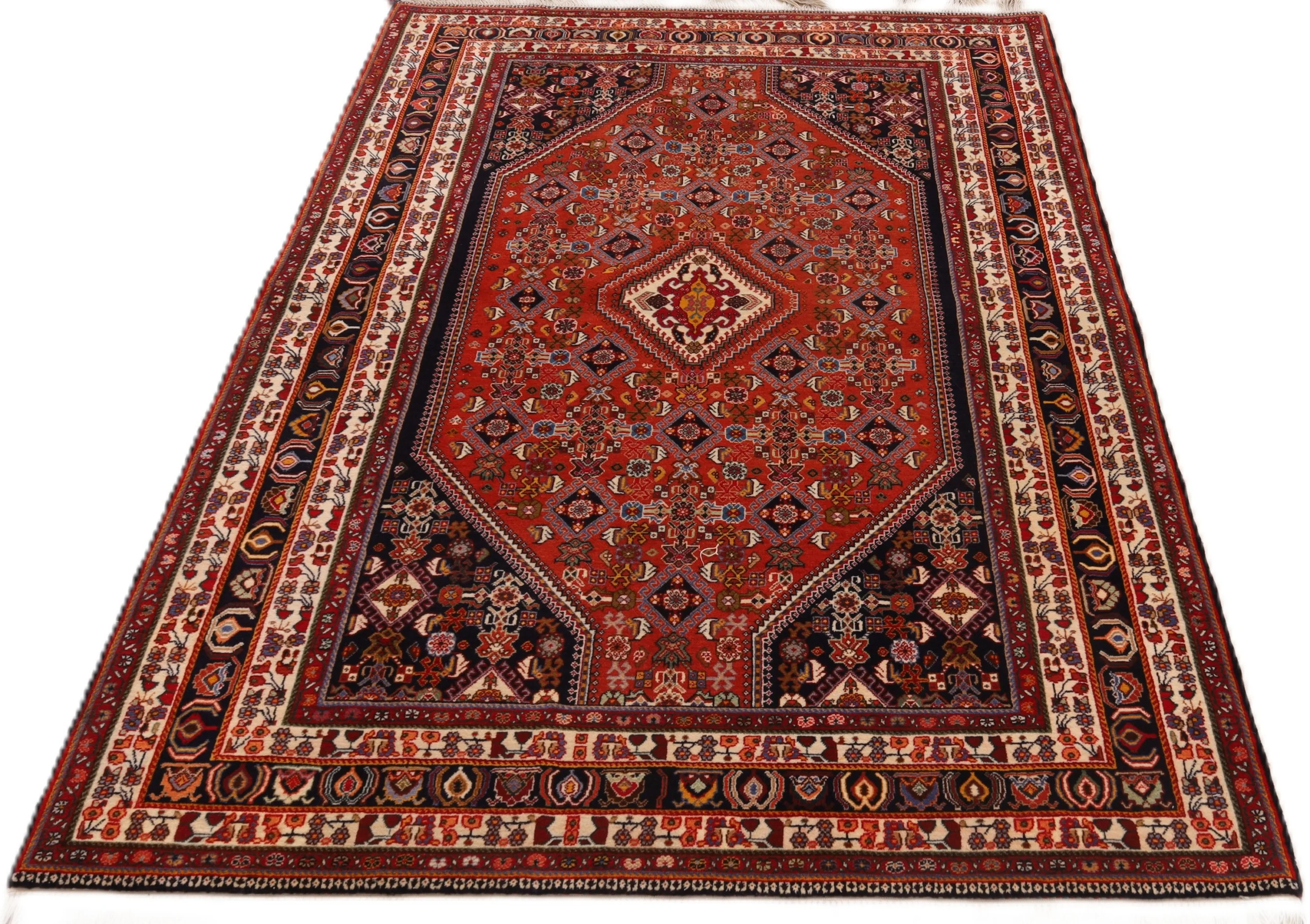 Hand-Knotted Wool Qashqai Persian Rug, 207 × 130 cm