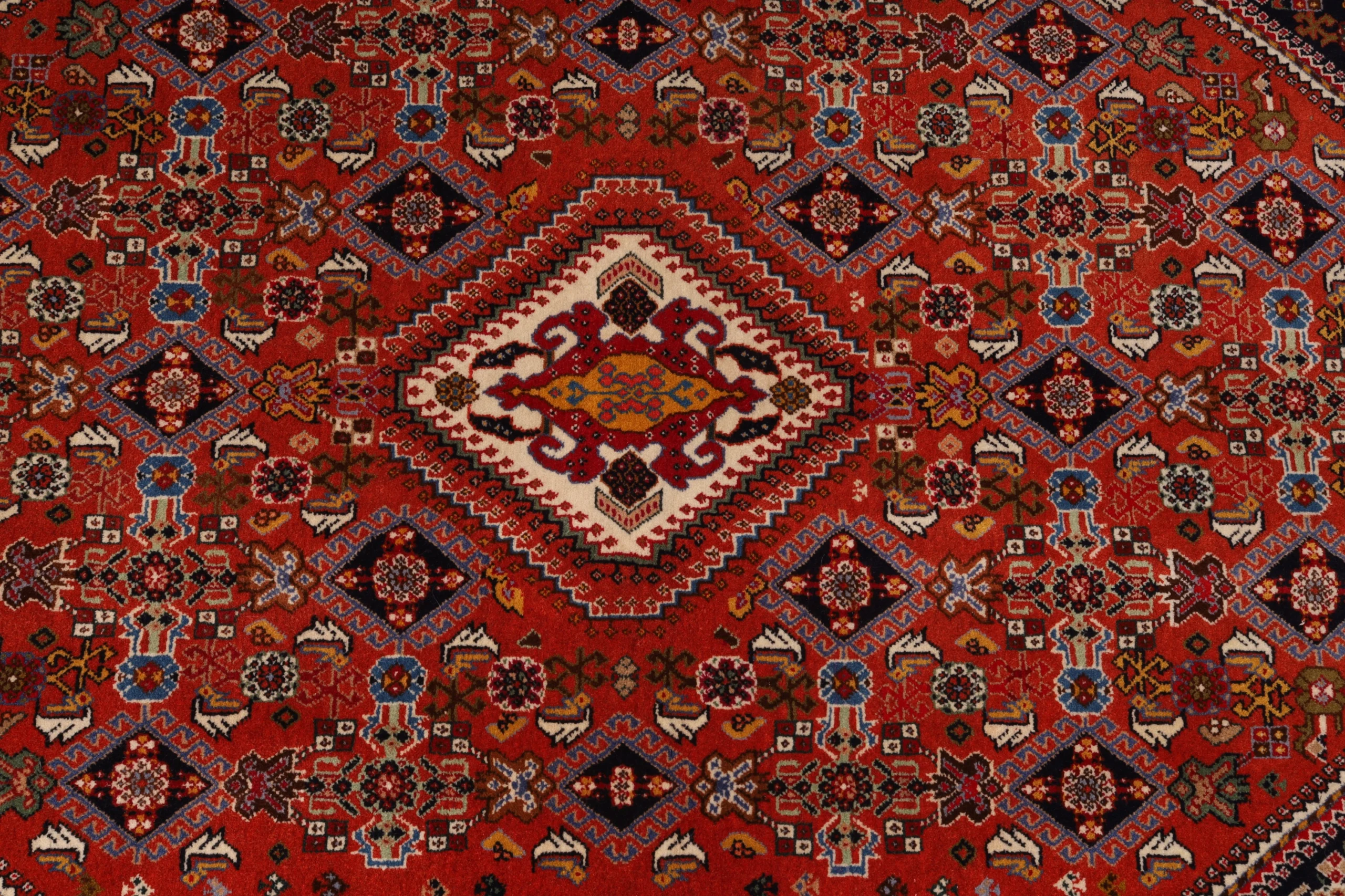 Hand-Knotted Wool Qashqai Persian Rug, 207 × 130 cm
