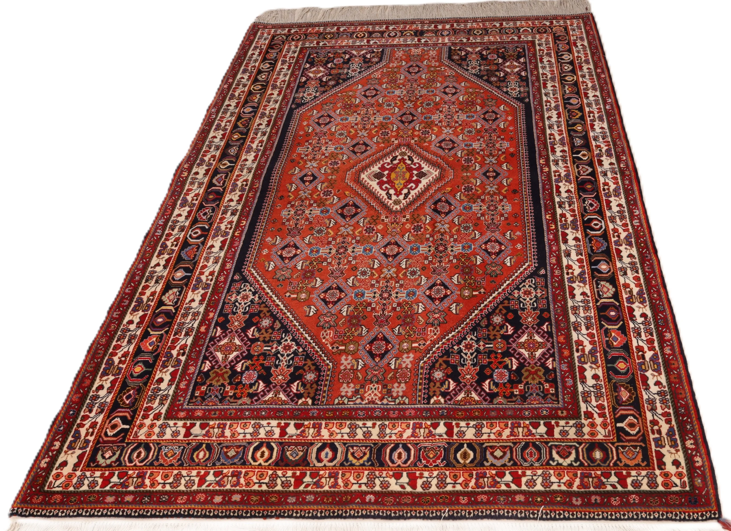 Hand-Knotted Wool Qashqai Persian Rug, 207 × 130 cm