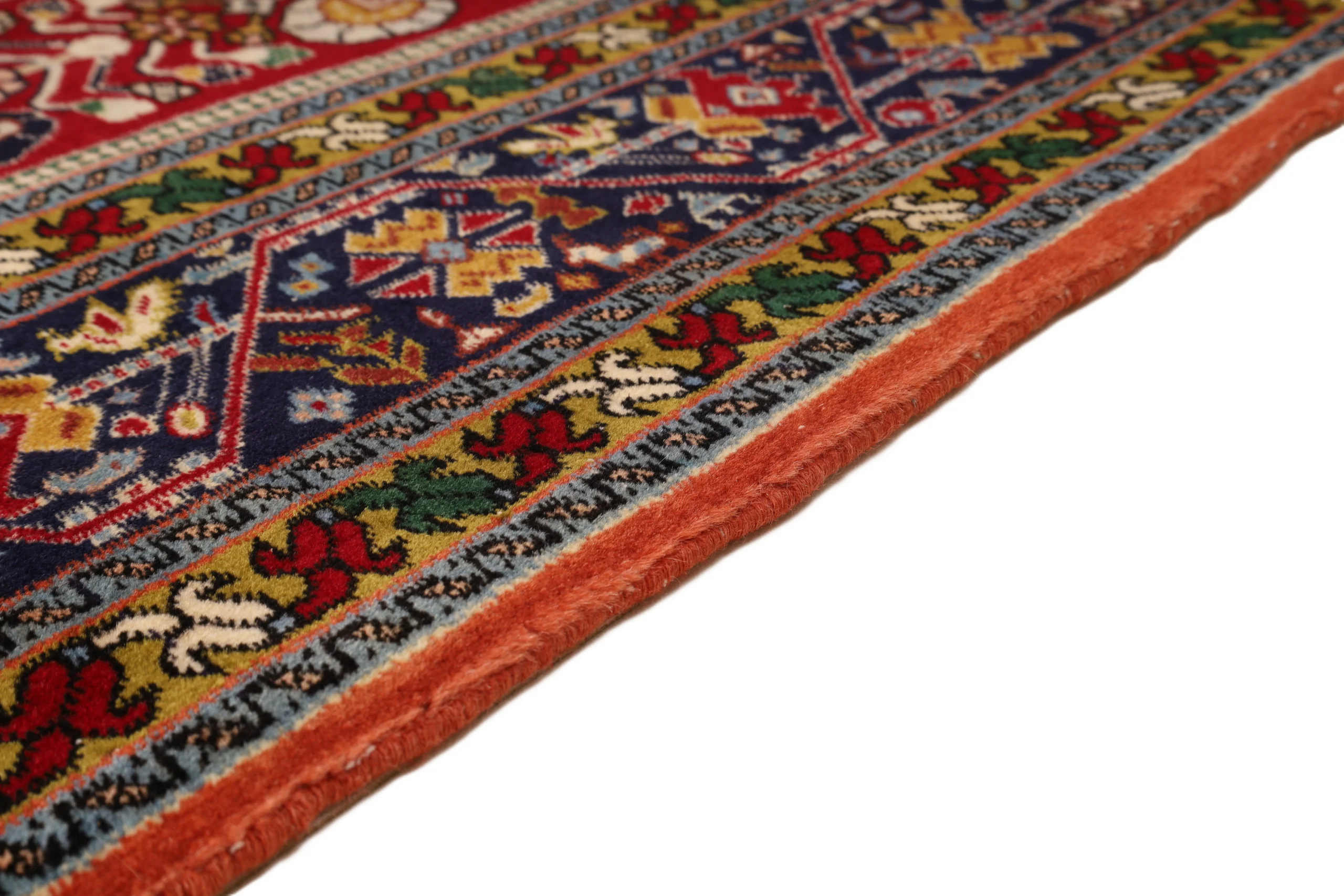 perserteppich-ghashghai-237-x-155-cm-wolle-handgeknupft-rot-orange-20-scaled Hand-Knotted Wool Qashqai Persian Rug, 237 × 155 cm