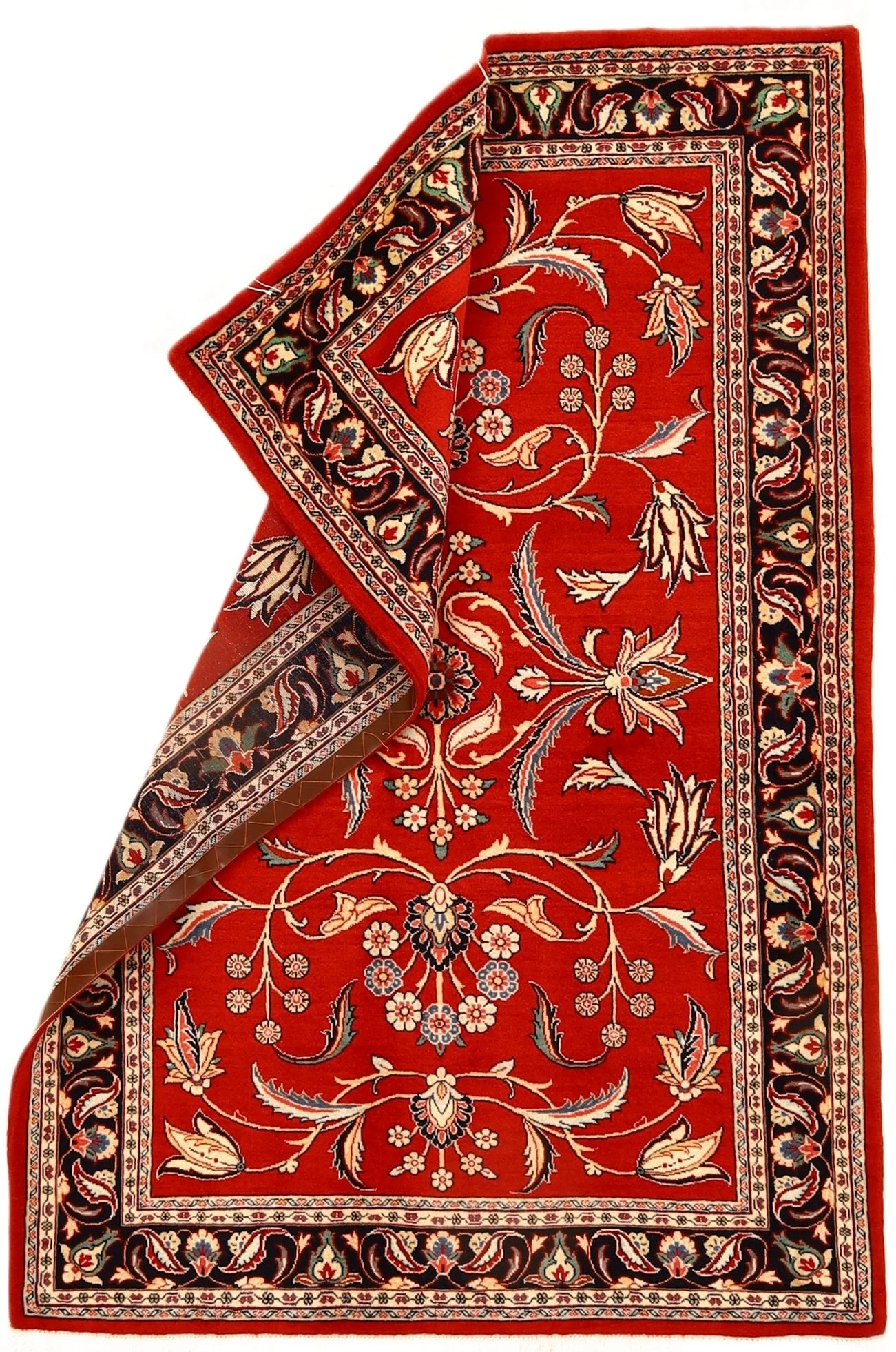 Hand-Knotted Wool Sarouk Persian Rug, 203 × 137 cm