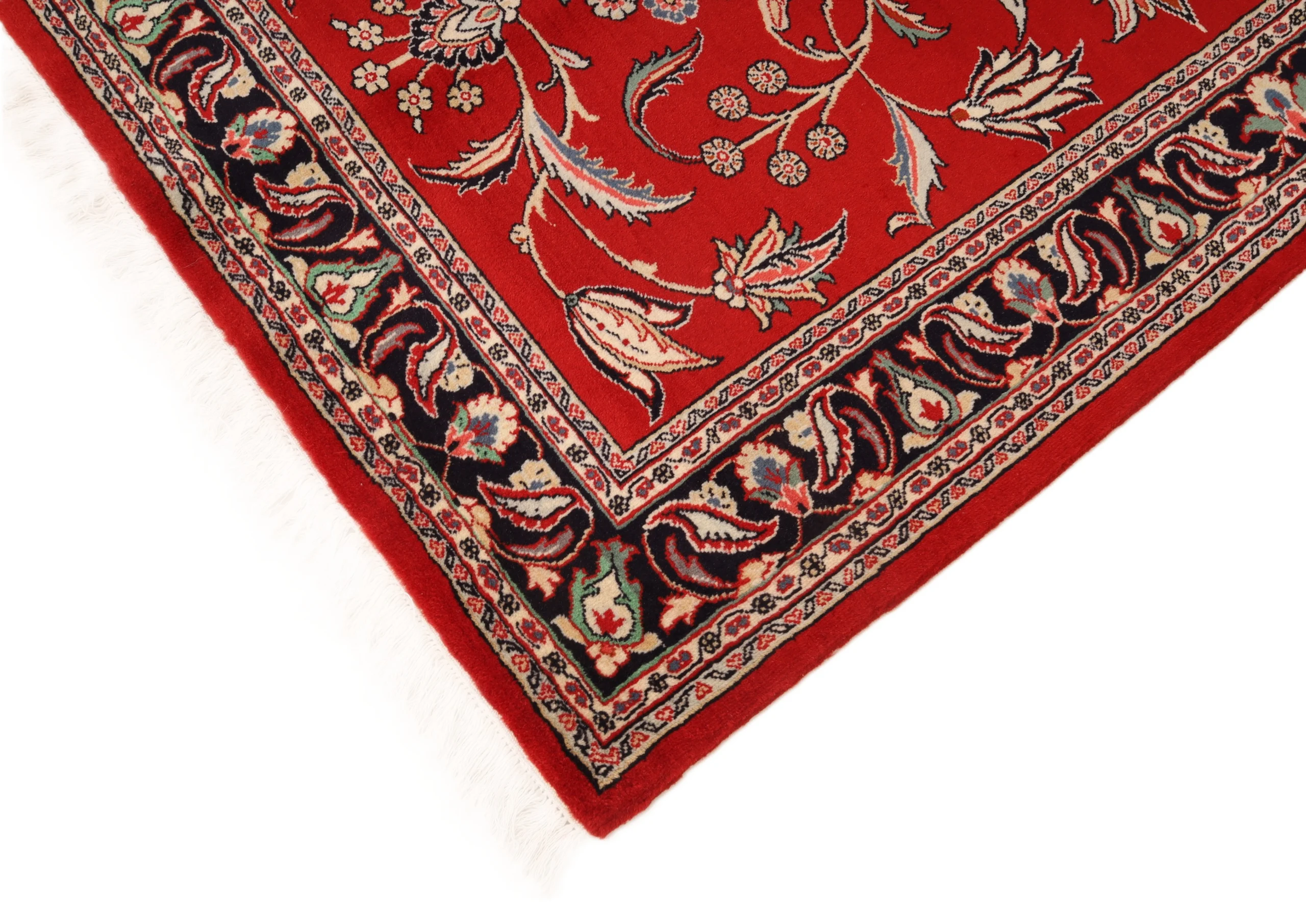 Hand-Knotted Wool Sarouk Persian Rug, 203 × 137 cm
