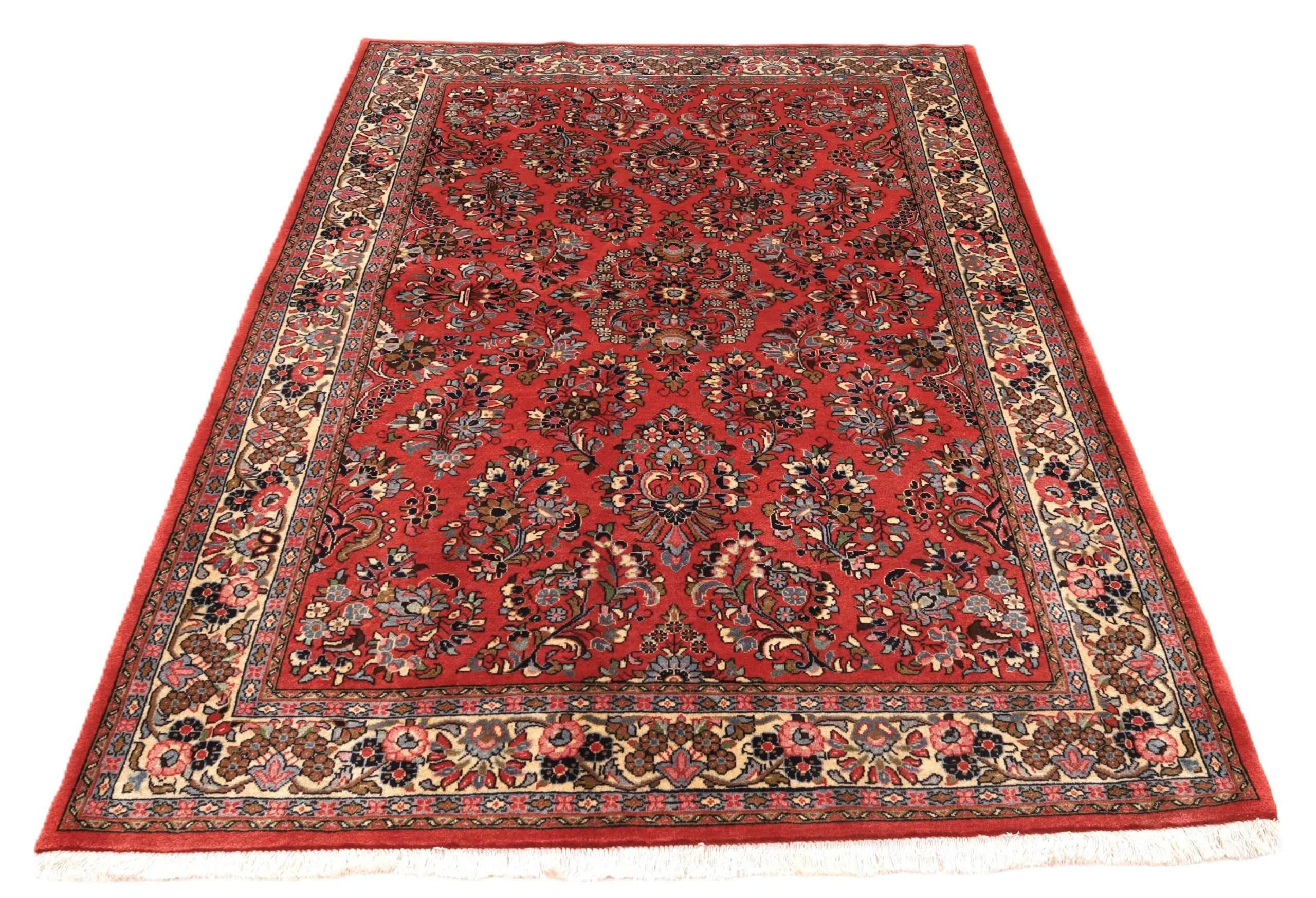 Sarouk Persian Rug — hand-knotted, 210 × 146 cm, Wool