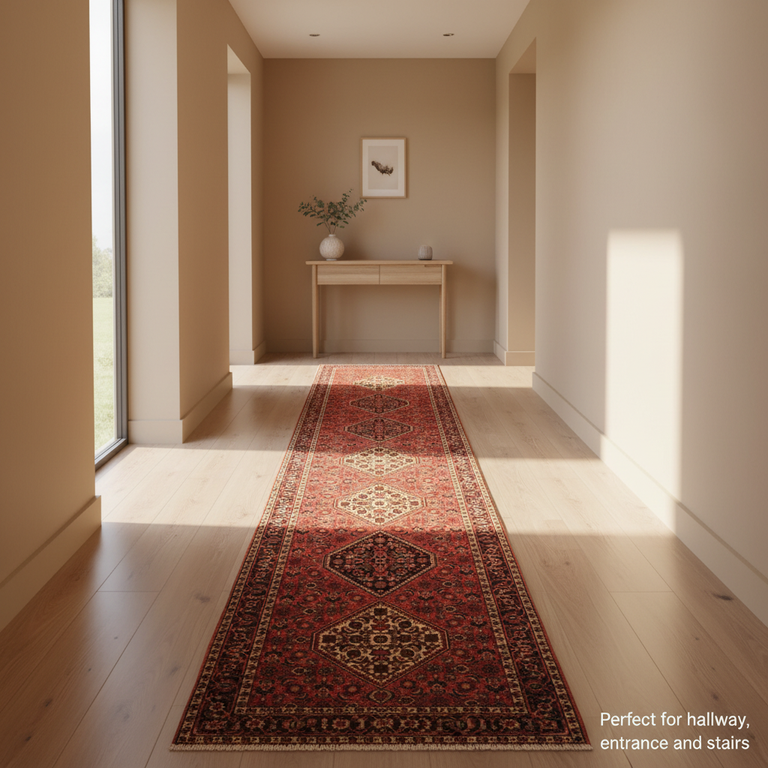 Bijar Persian Rug — hand-knotted, 415 × 87 cm, Wool