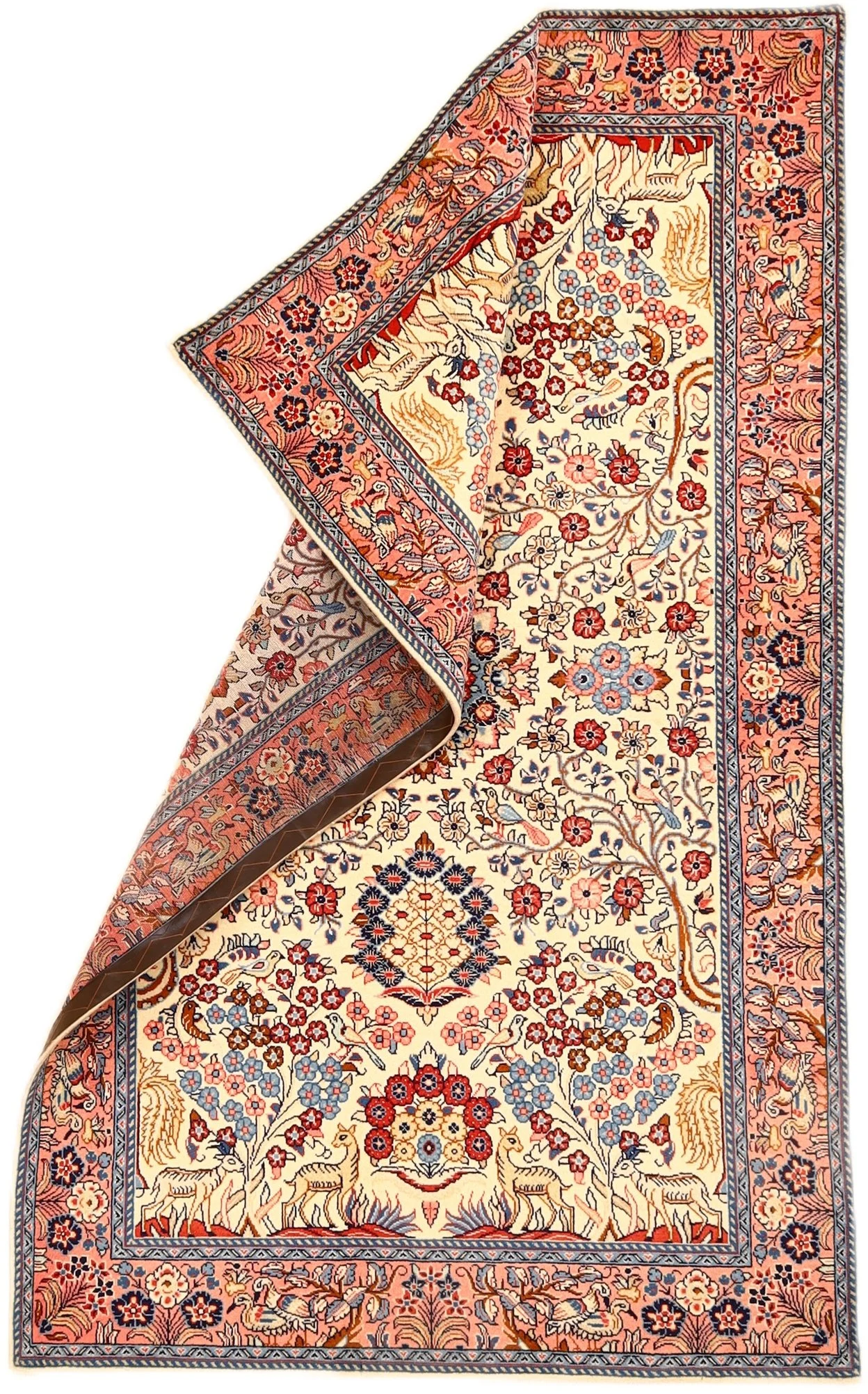 Hand-Knotted Wool Sarouk Persian Rug, 218 × 133 cm