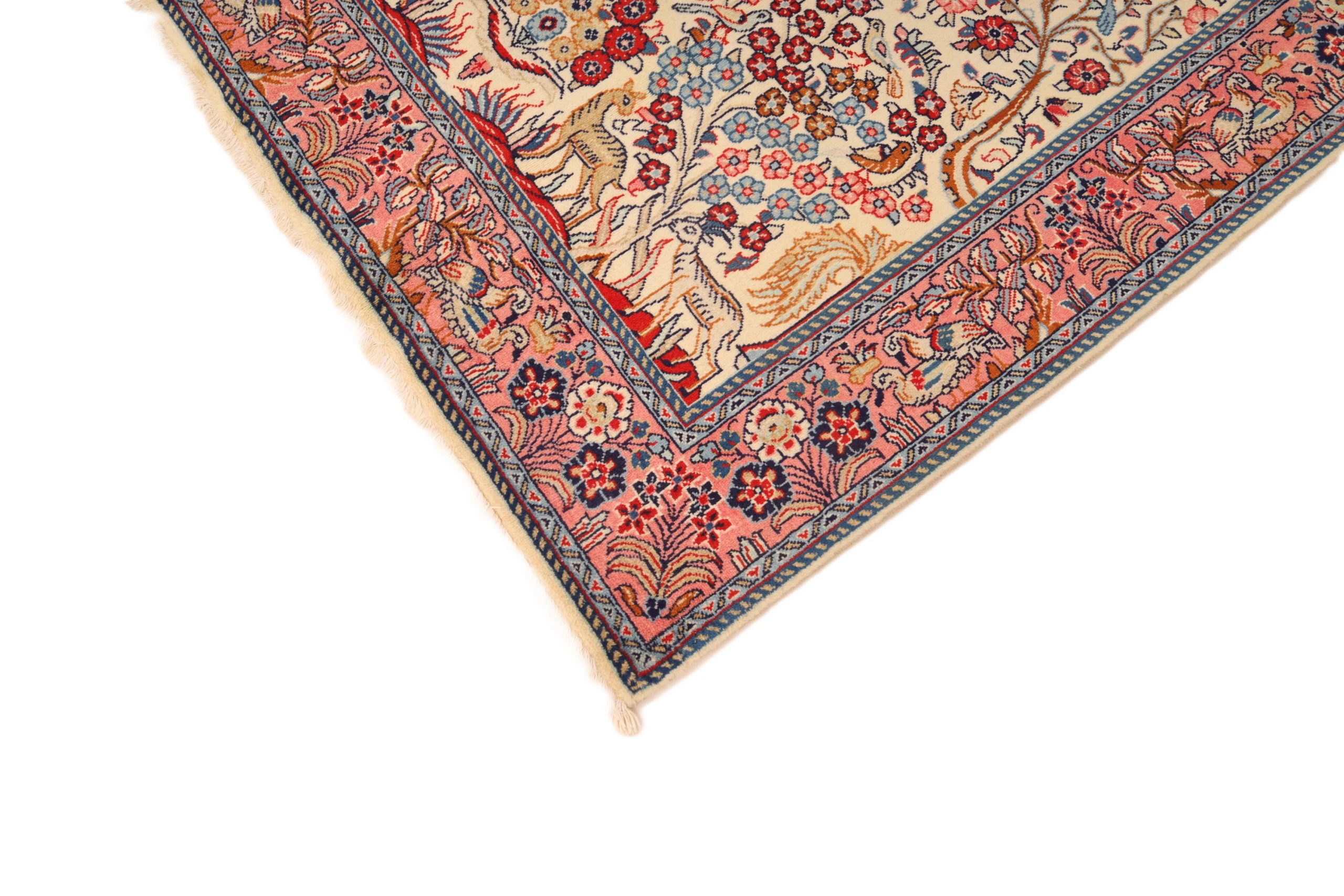 Hand-Knotted Wool Sarouk Persian Rug, 218 × 133 cm