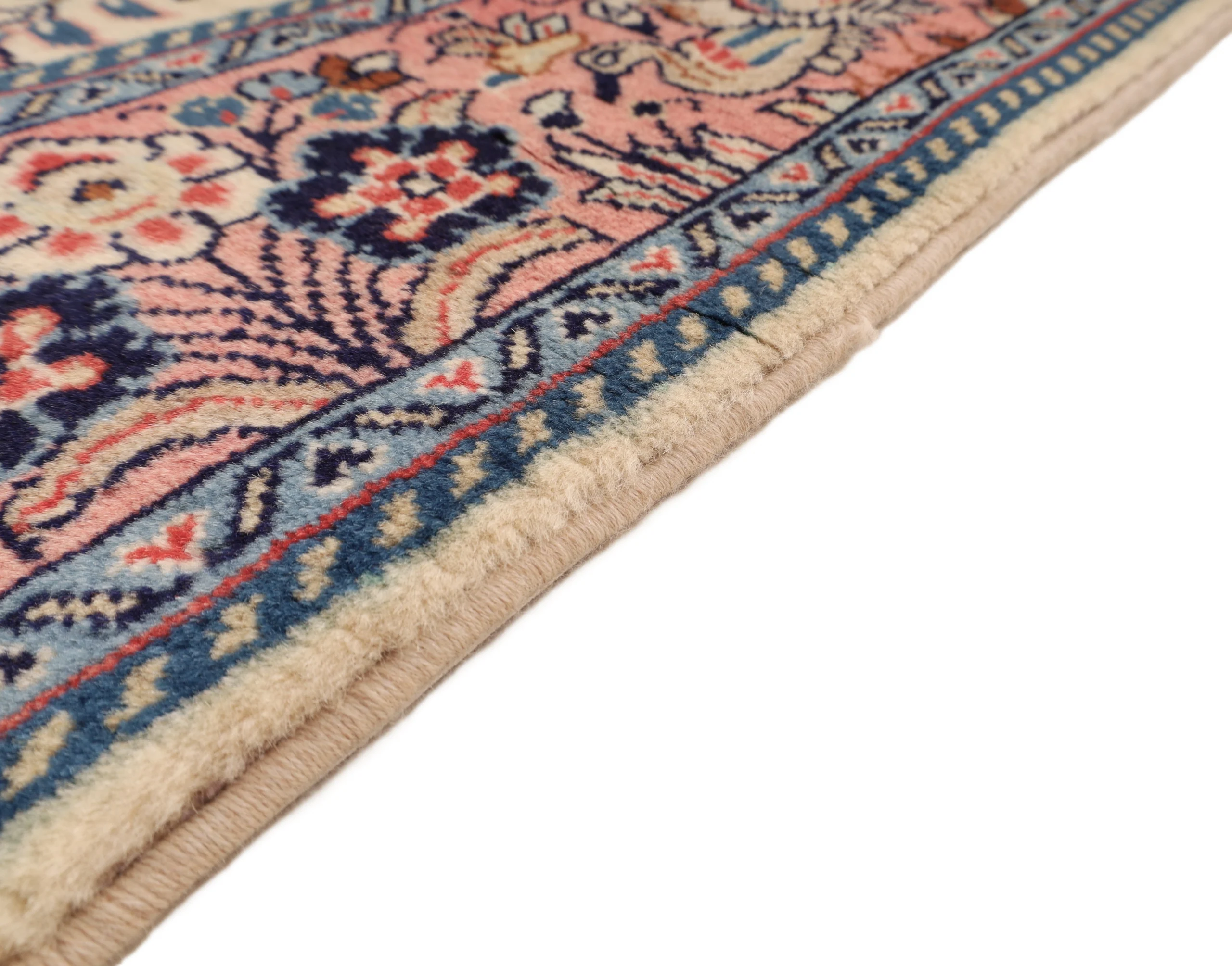 Hand-Knotted Wool Sarouk Persian Rug, 218 × 133 cm