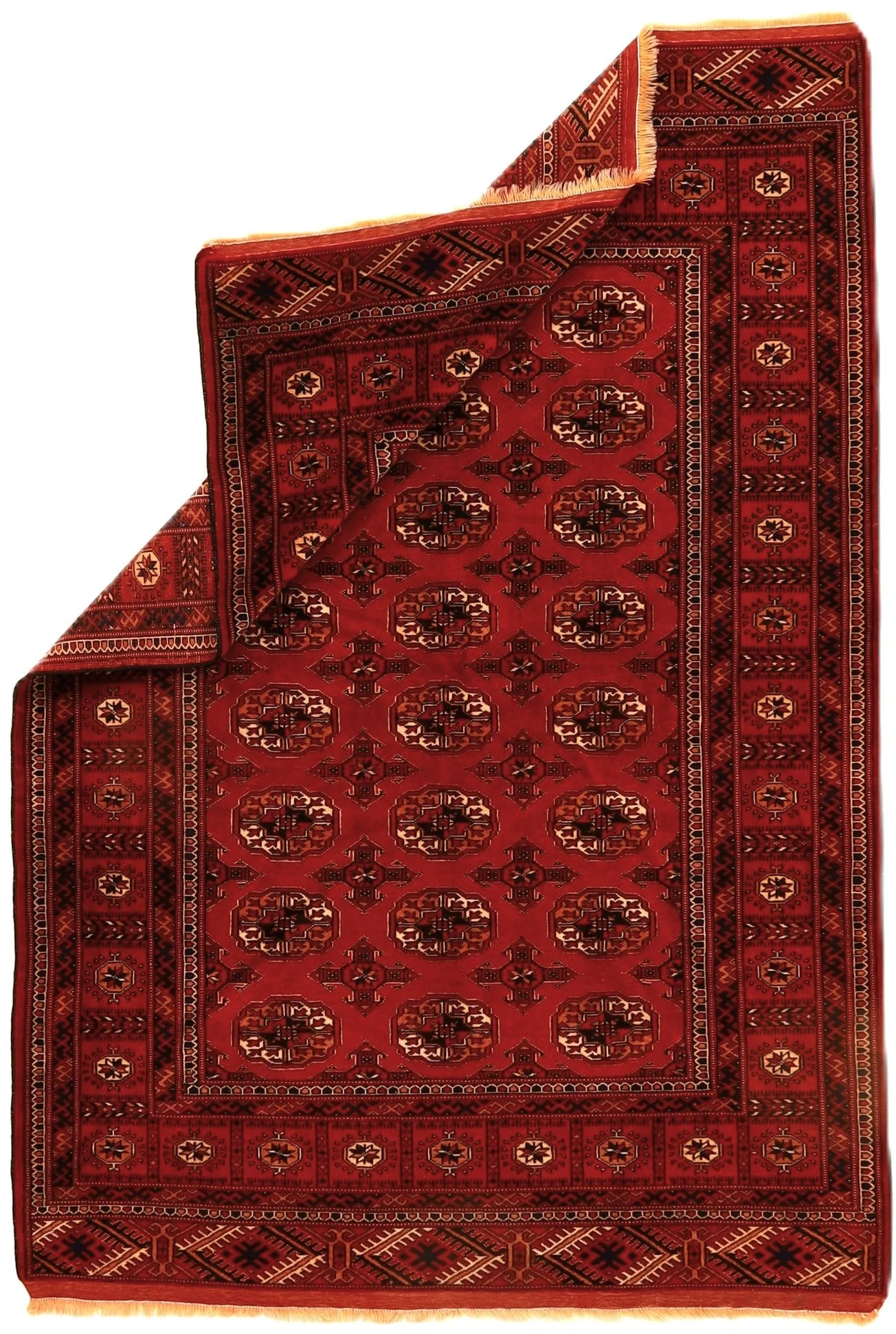 Turkmen Persian Rug 198 × 135 cm, Wool, hand-knotted