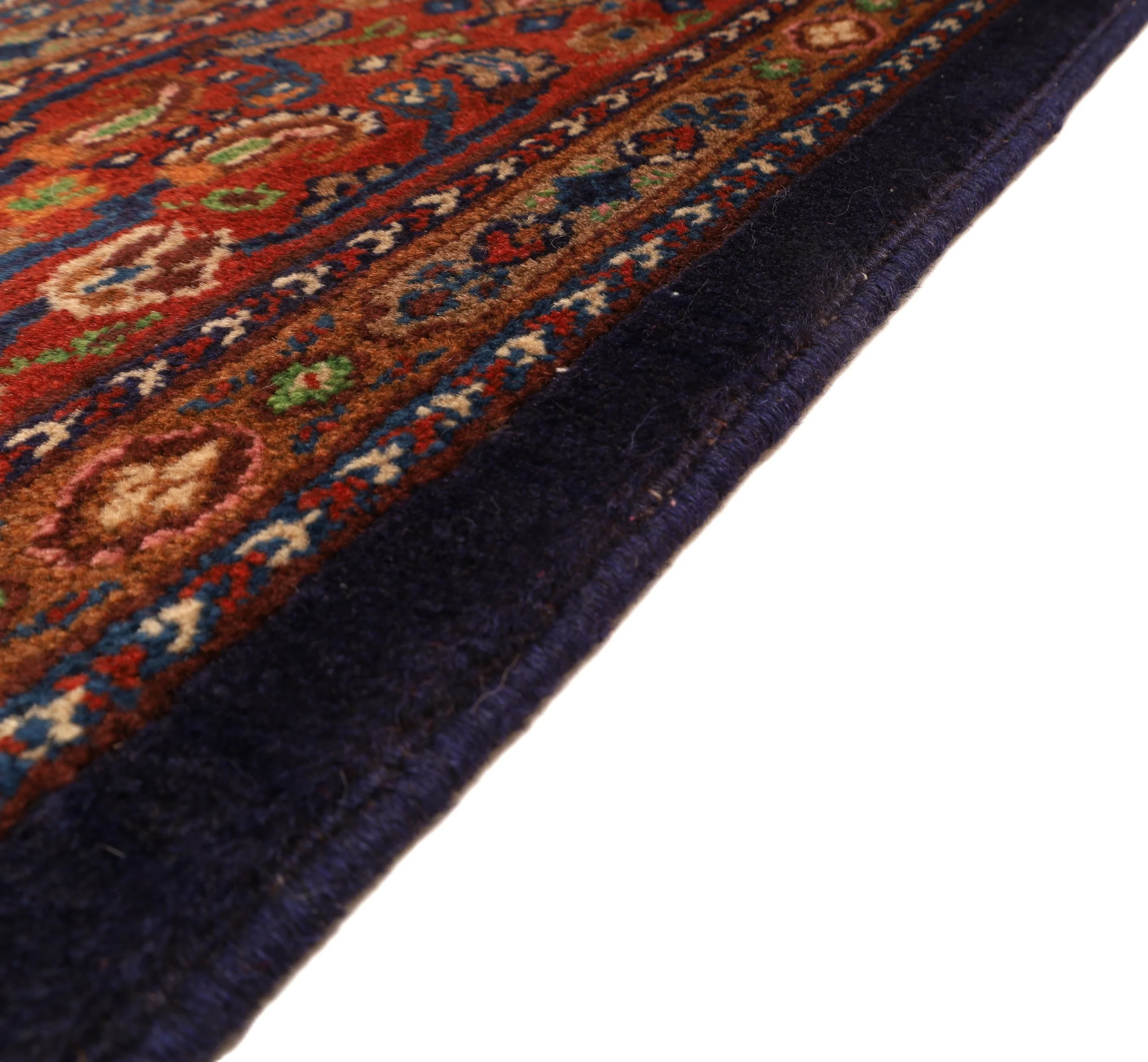 Hand-Knotted Wool Moud Persian Rug, 222 × 147 cm