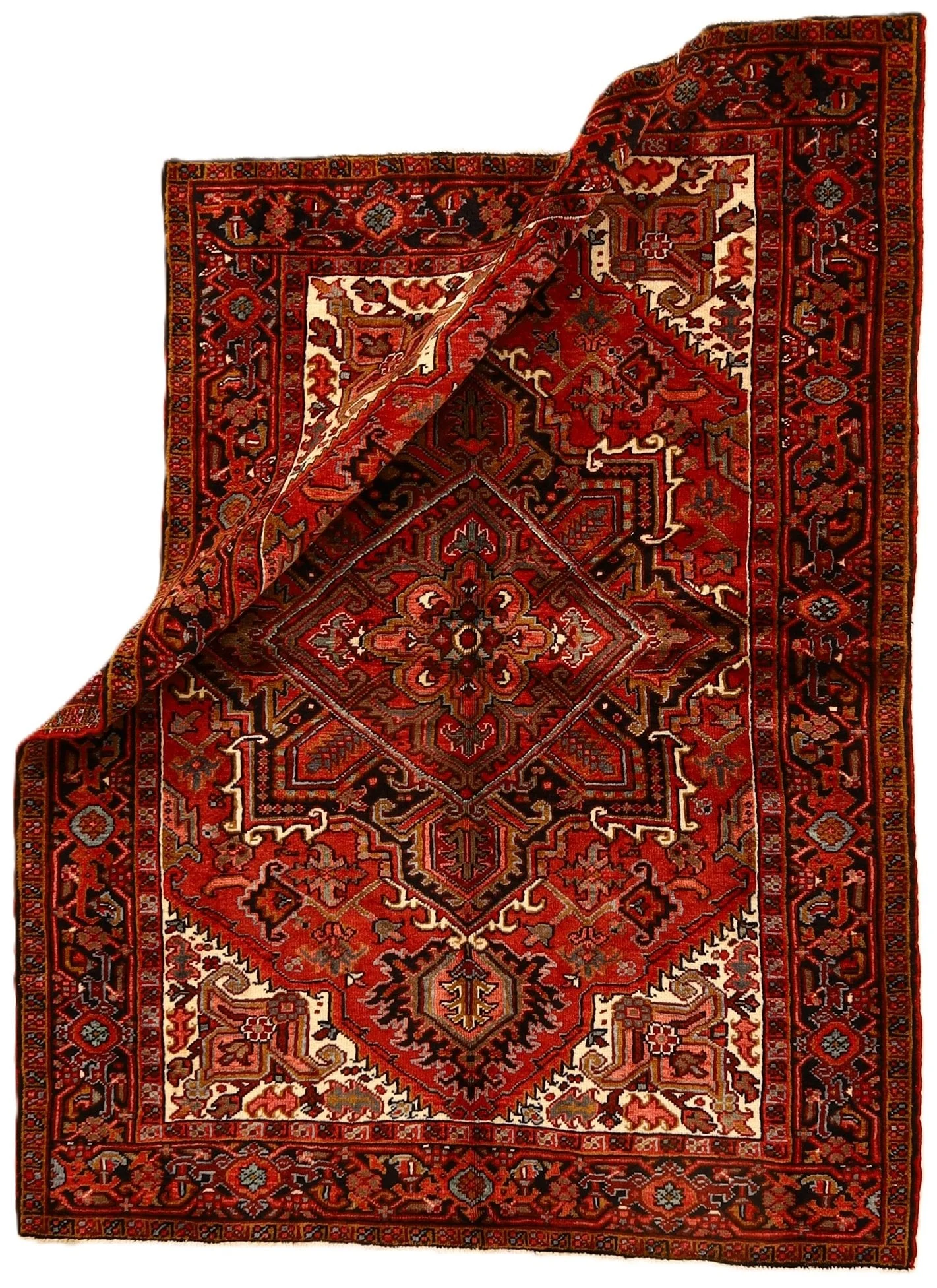 perserteppich-heriz-204-x-148-cm-wolle-handgeknupft-rot-orange-32 Heriz Persian Rug 204 × 148 cm, Wool, hand-knotted
