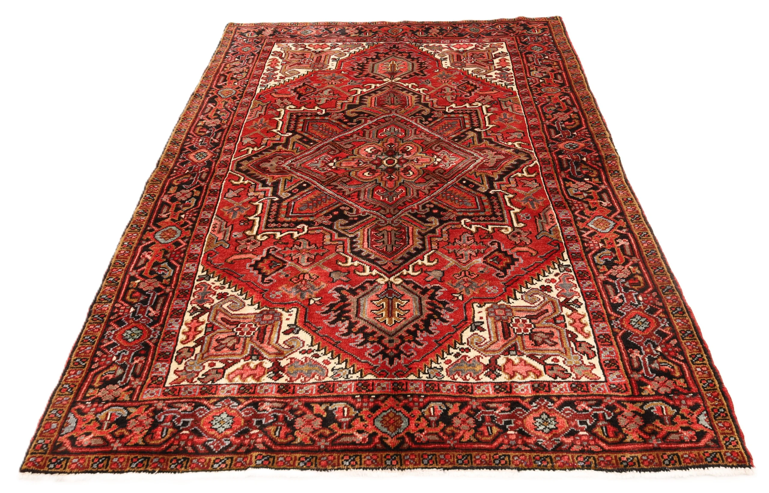 perserteppich-heriz-204-x-148-cm-wolle-handgeknupft-rot-orange-36-scaled Heriz Persian Rug 204 × 148 cm, Wool, hand-knotted