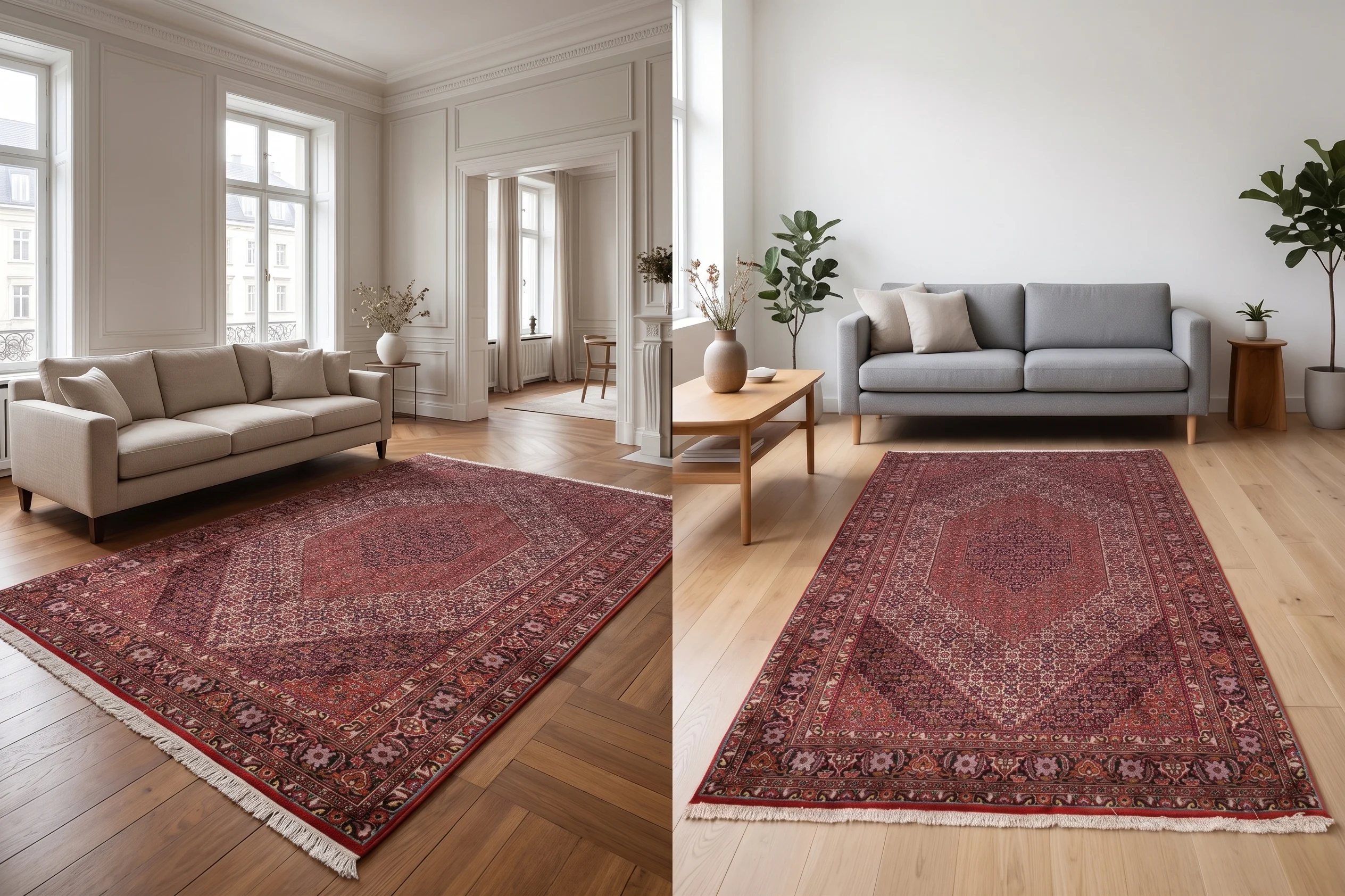 perserteppich-bidjar-230-x-140-cm-wolle-handgeknupft-rot-orange-13 Bijar Persian Rug 230 × 140 cm, Wool, hand-knotted