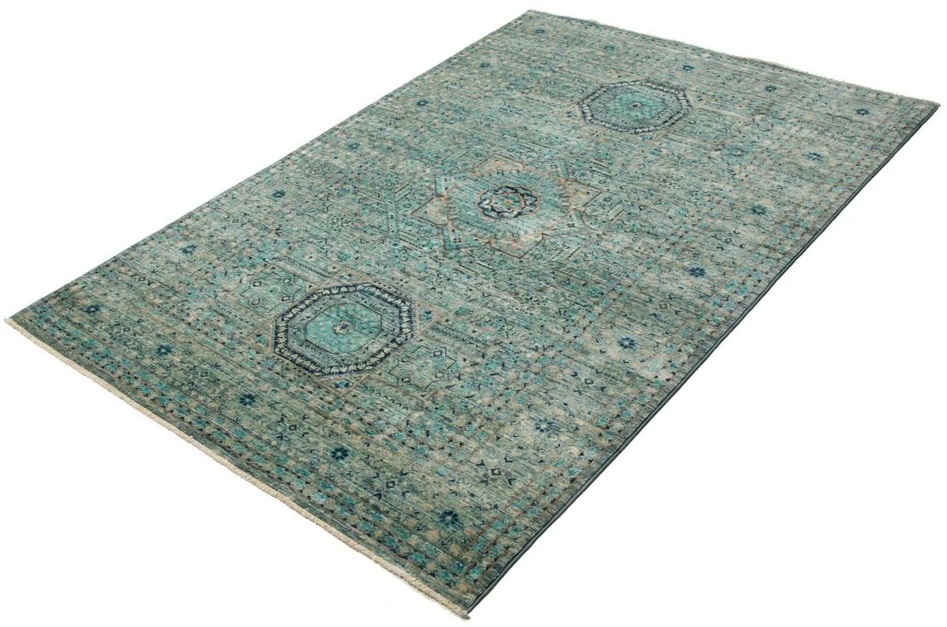 Mamluk Pakistani Rug 126 × 178 cm, Wool, hand-knotted