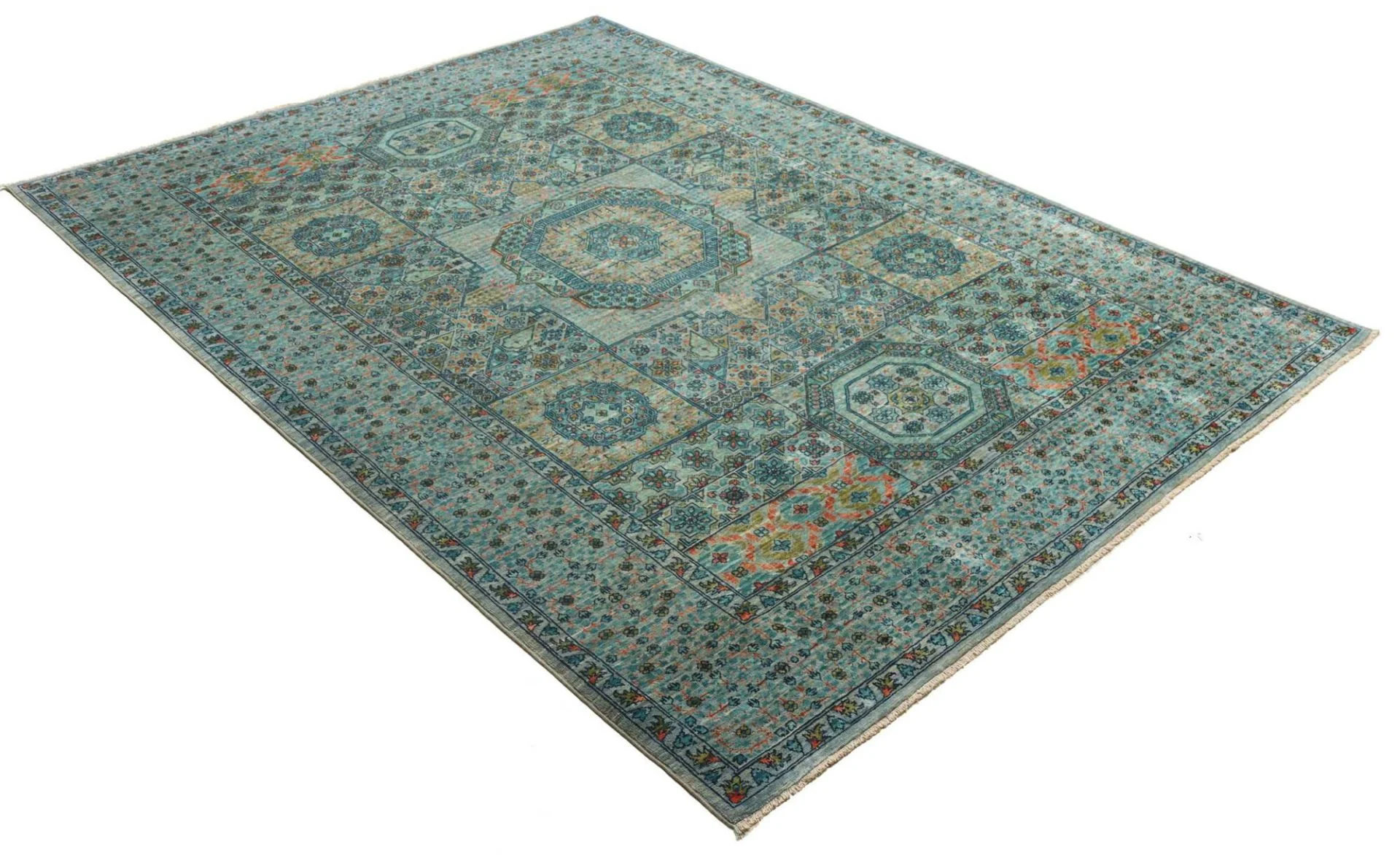 Mamluk Pakistani Rug 169 × 232 cm, Wool, hand-knotted