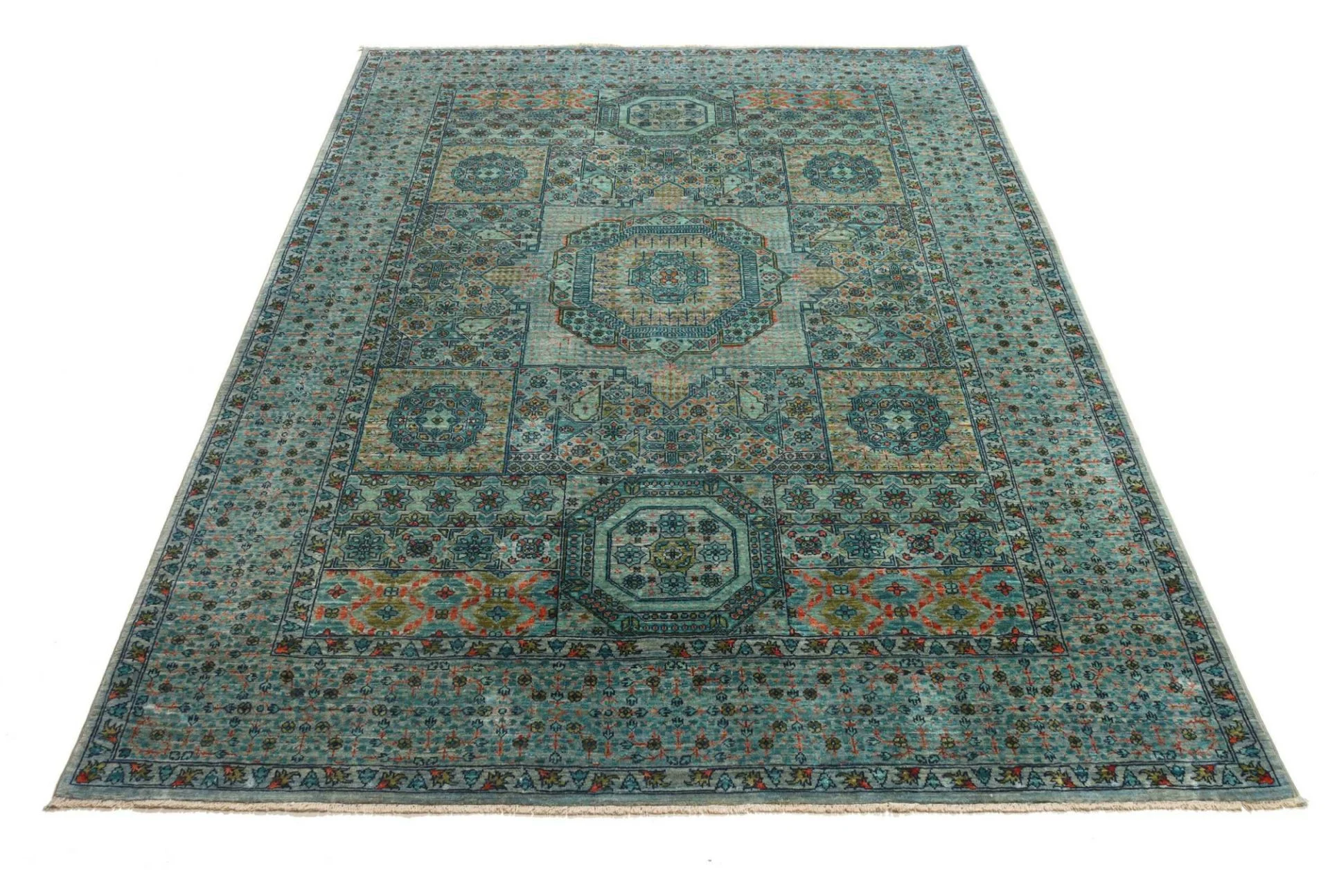 Mamluk Pakistani Rug 169 × 232 cm, Wool, hand-knotted