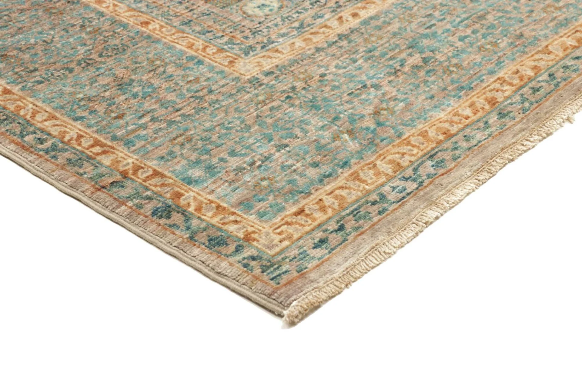 Hand-Knotted Wool Mamluk Pakistani Rug, 148 × 189 cm