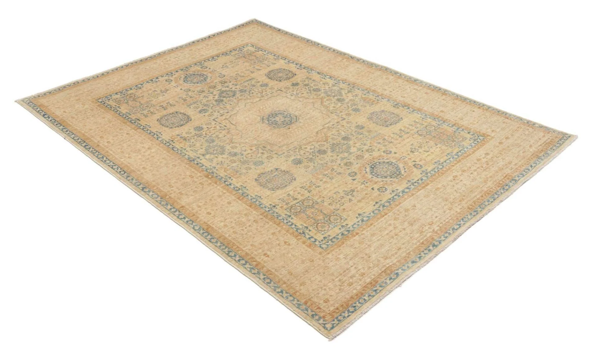 Mamluk Pakistani Rug 146 × 195 cm, Wool, hand-knotted