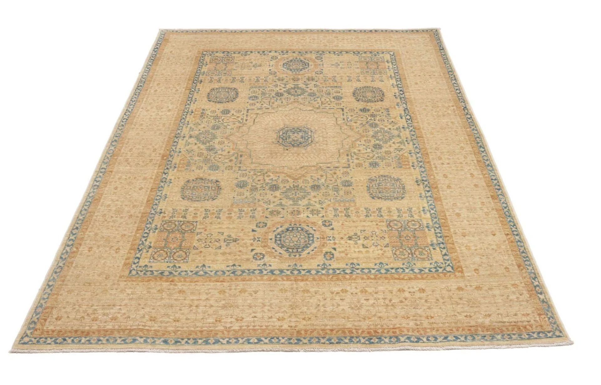 Mamluk Pakistani Rug 146 × 195 cm, Wool, hand-knotted