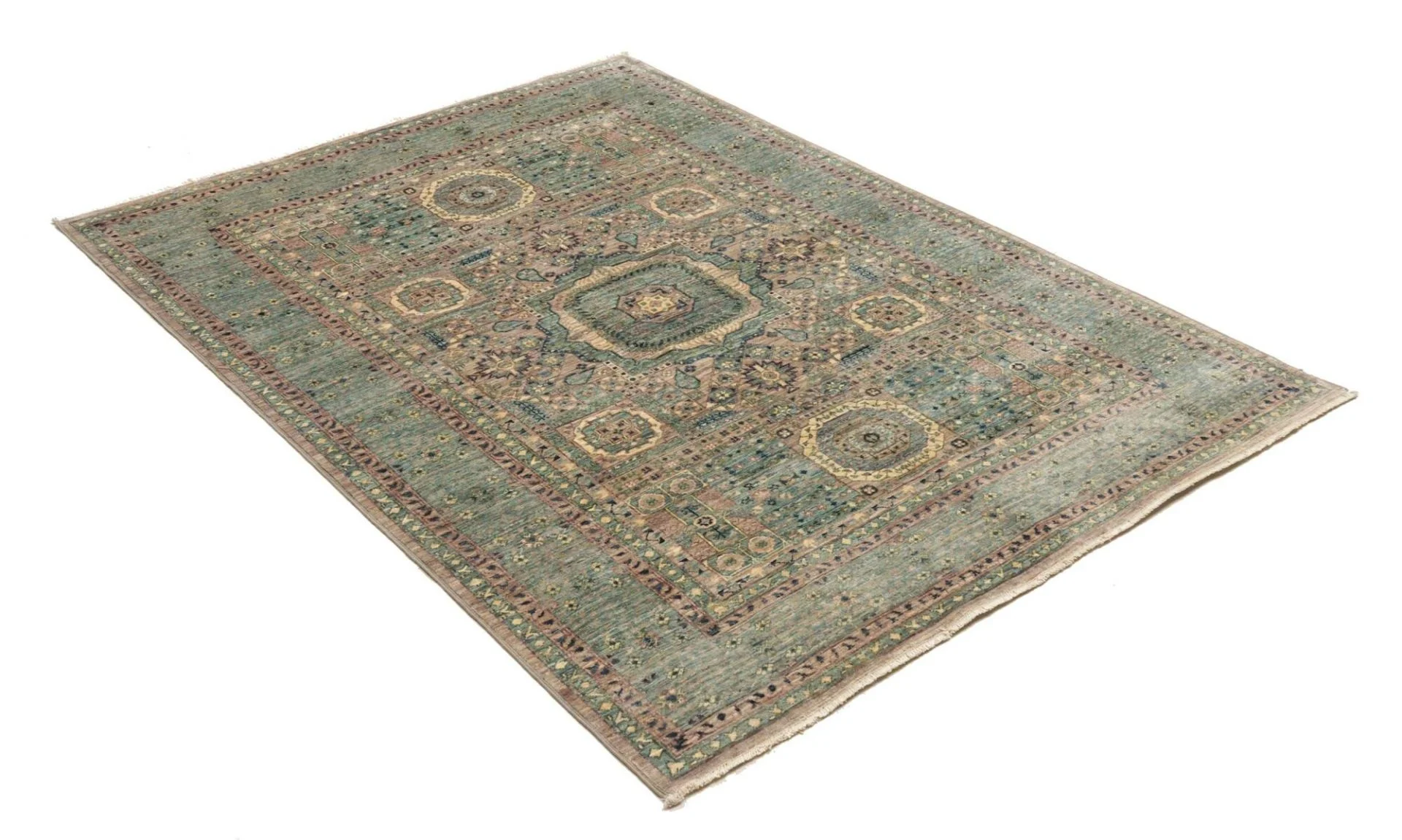 Mamluk Pakistani Rug — hand-knotted, 128 × 182 cm, Wool