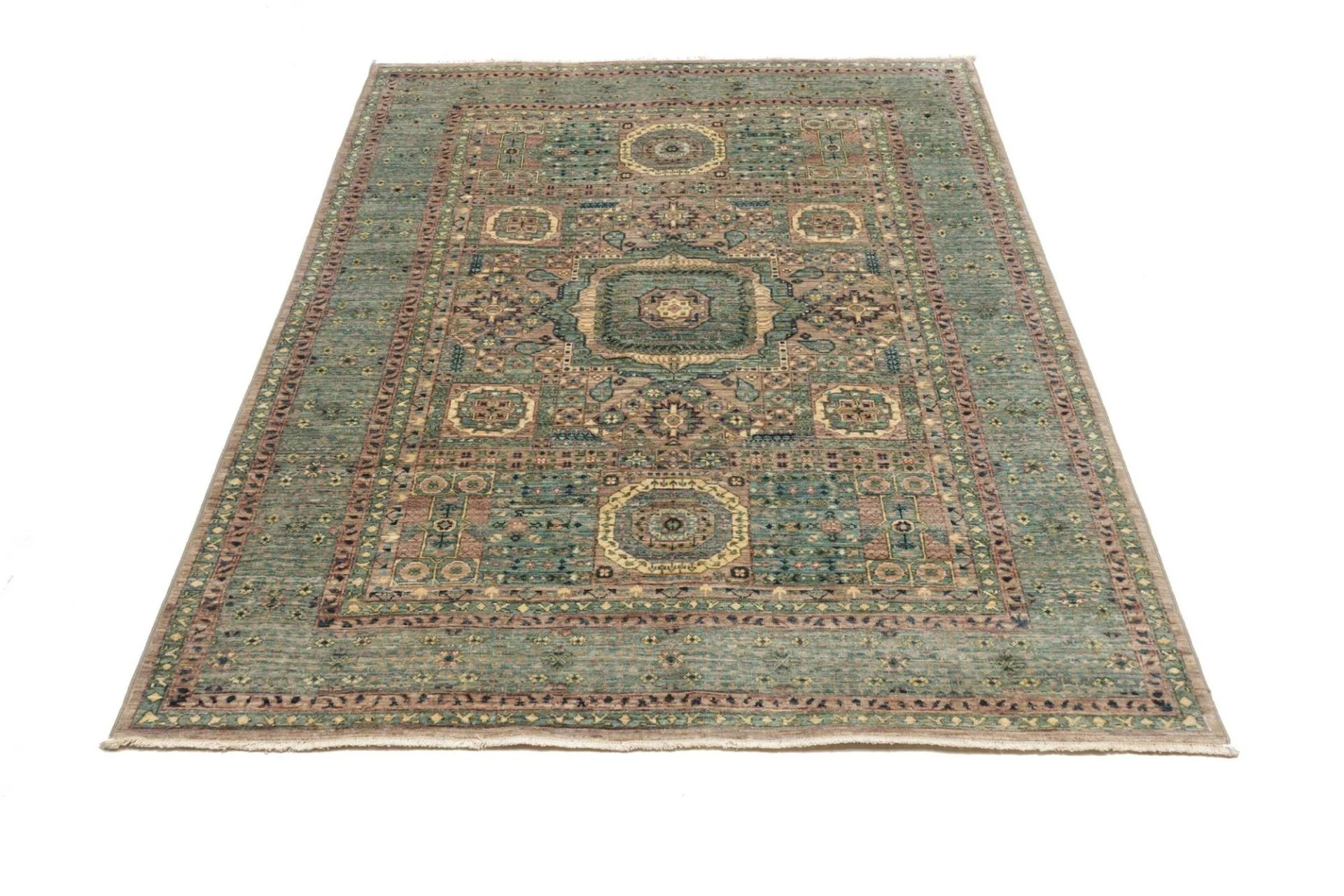 Mamluk Pakistani Rug — hand-knotted, 128 × 182 cm, Wool