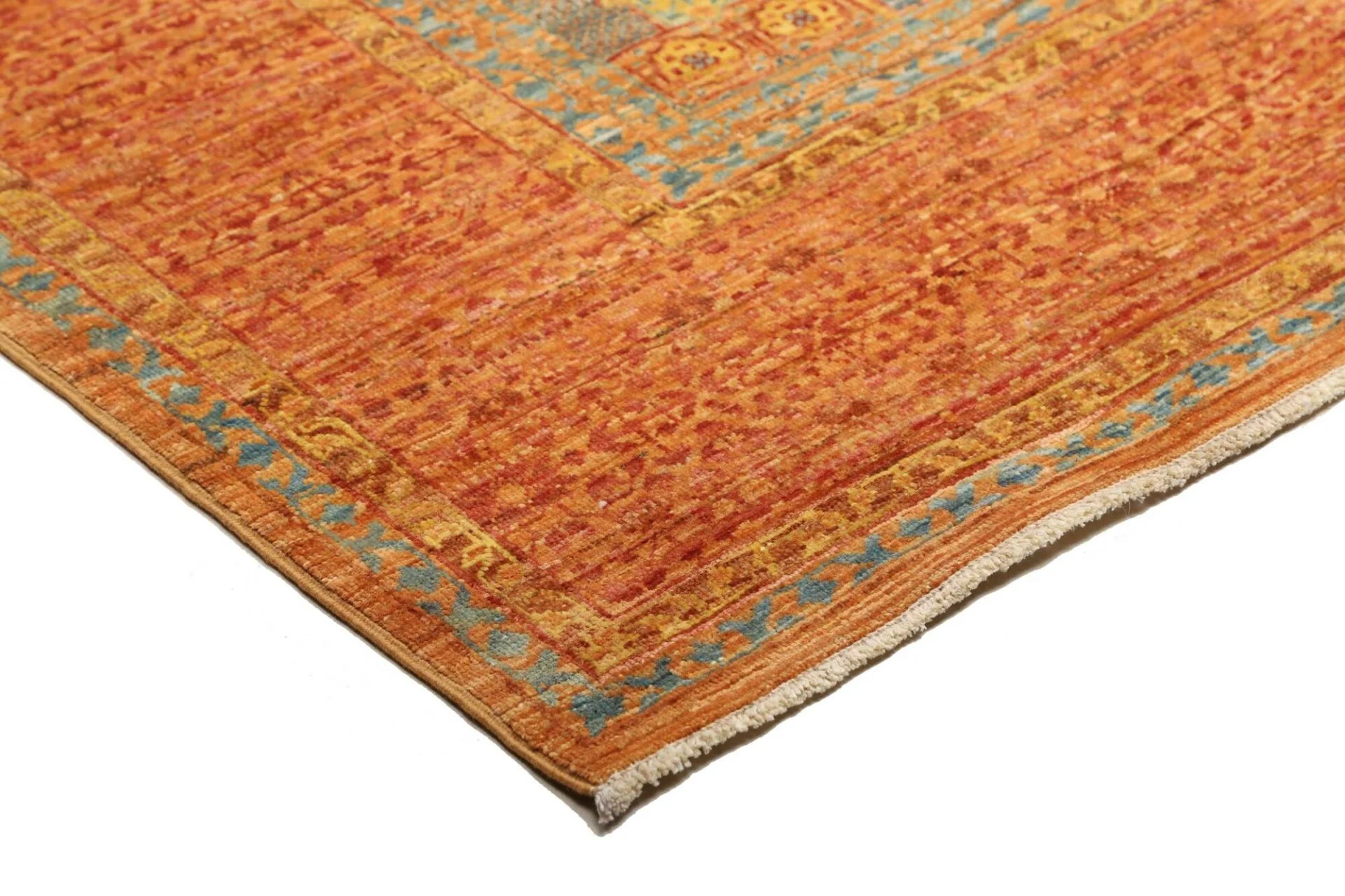 Hand-Knotted Wool Mamluk Pakistani Rug, 154 × 195 cm