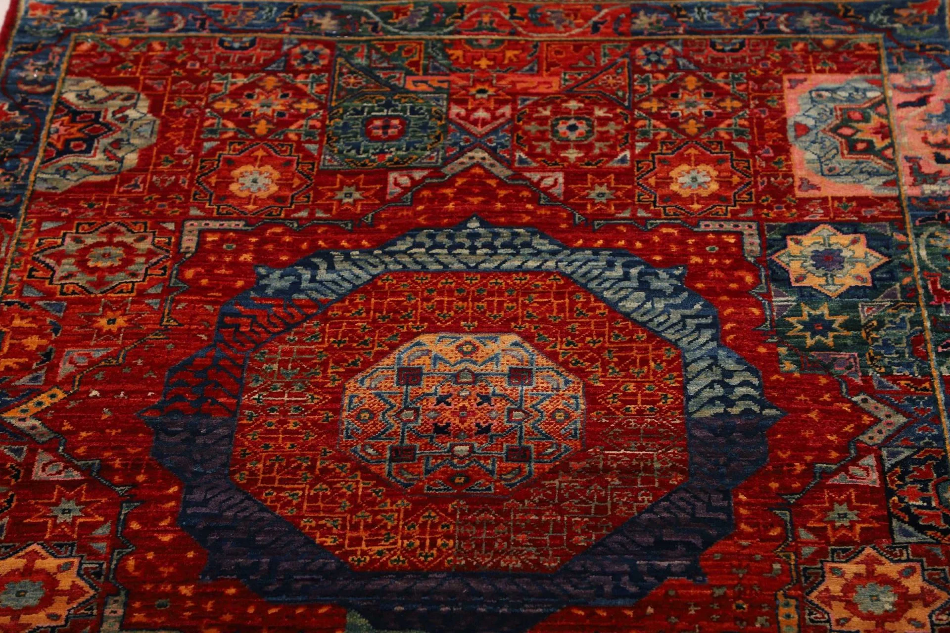 Hand-Knotted Wool Mamluk Pakistani Rug, 86 × 392 cm