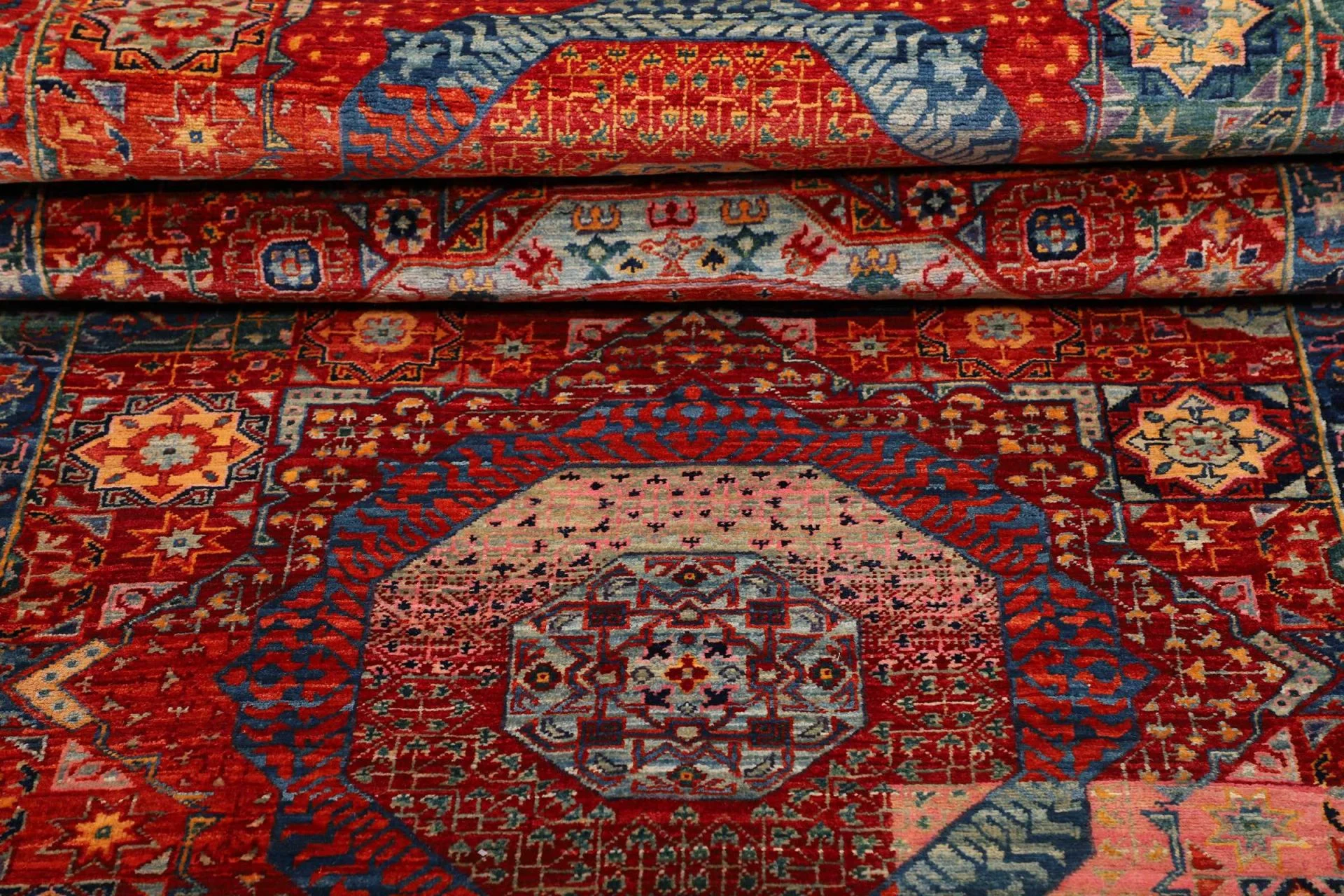 Hand-Knotted Wool Mamluk Pakistani Rug, 86 × 392 cm