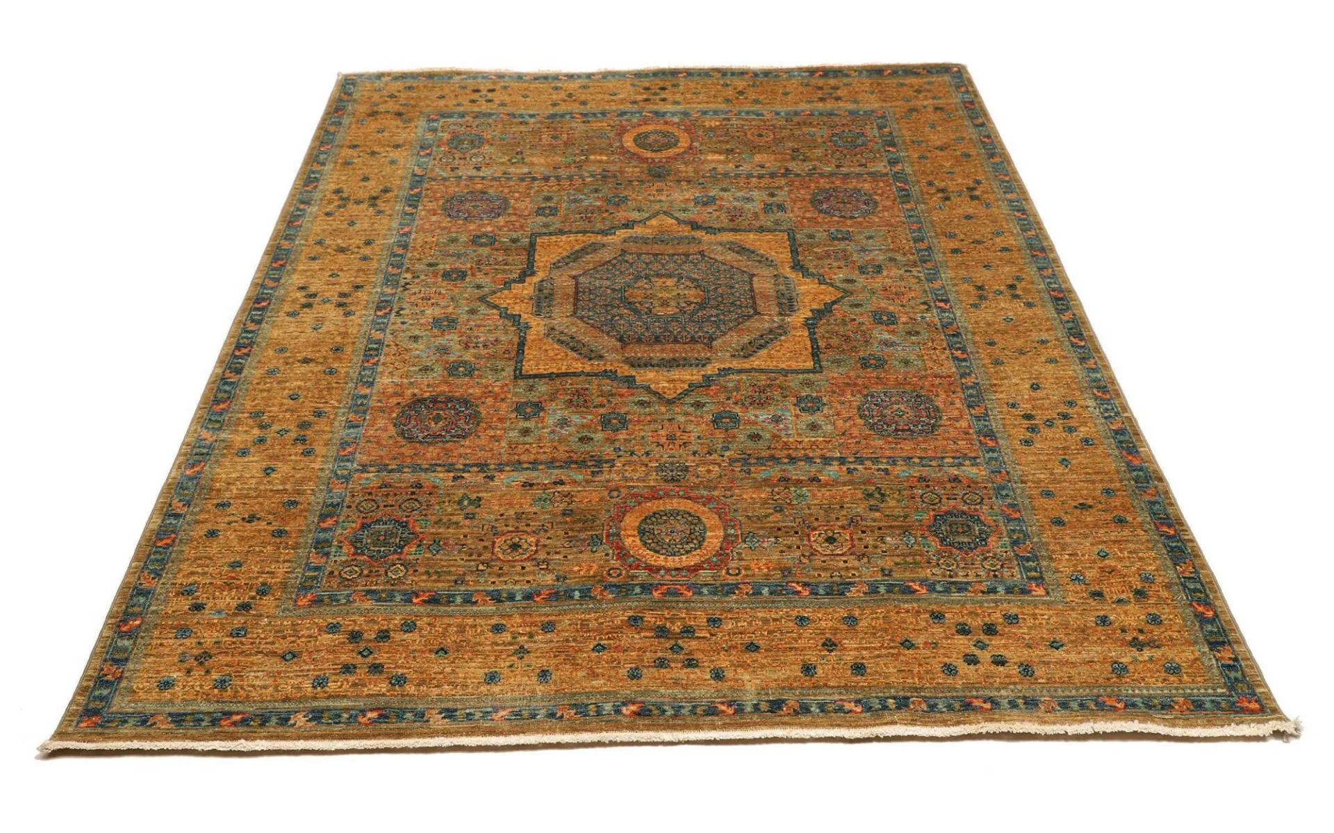 Mamluk Pakistani Rug 155 × 204 cm, Wool, hand-knotted