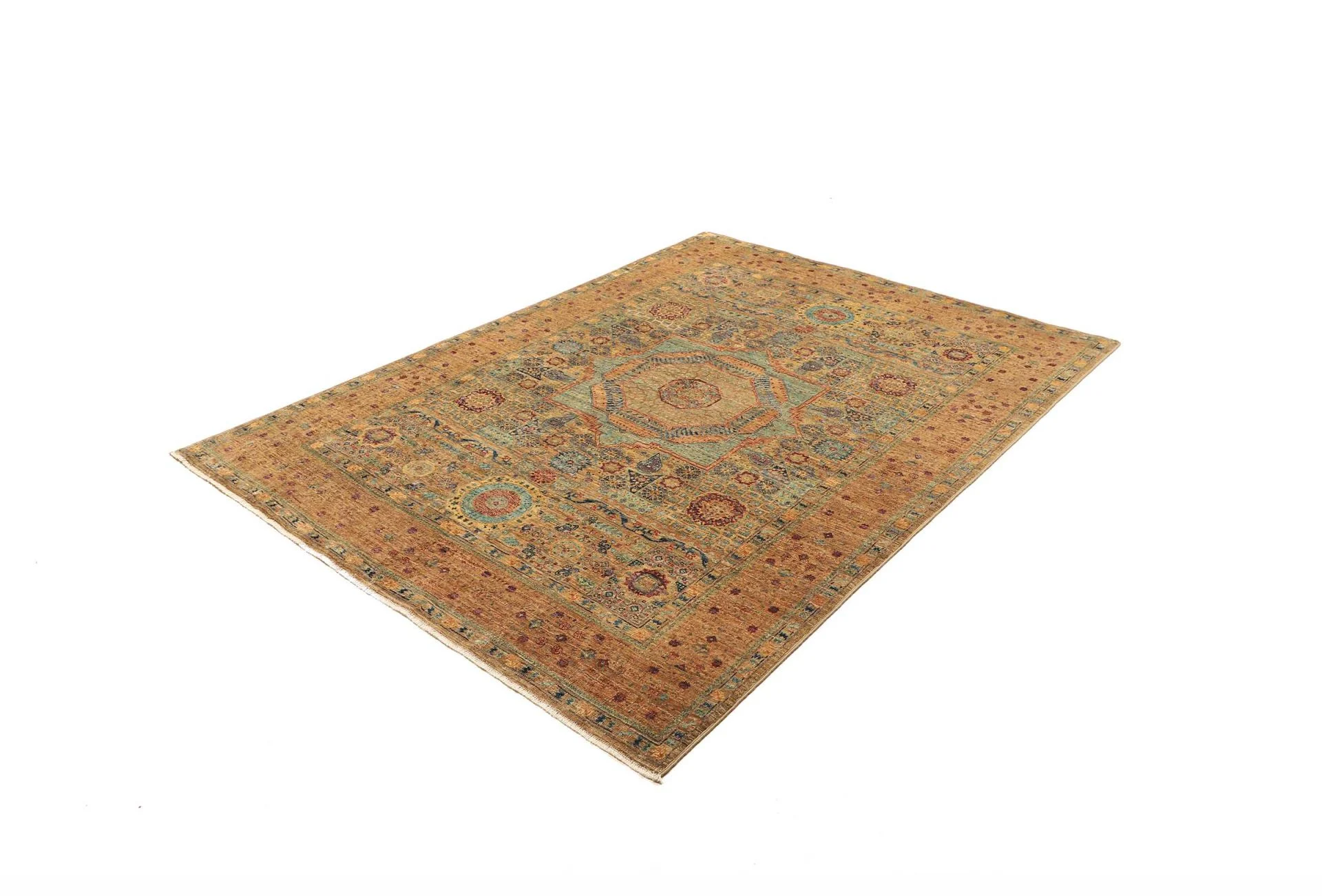Hand-Knotted Wool Mamluk Pakistani Rug, 149 × 200 cm