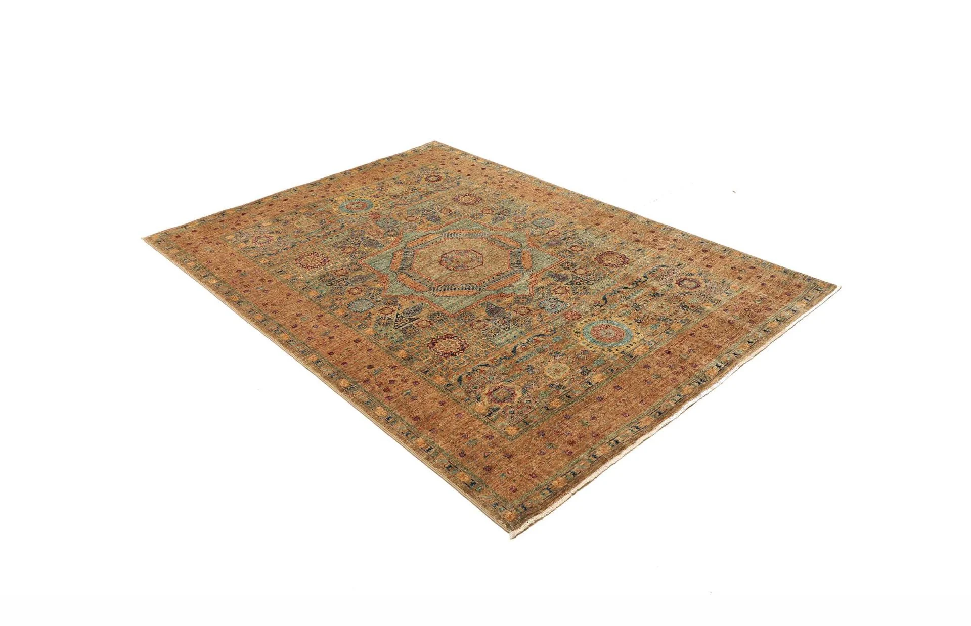 Hand-Knotted Wool Mamluk Pakistani Rug, 149 × 200 cm