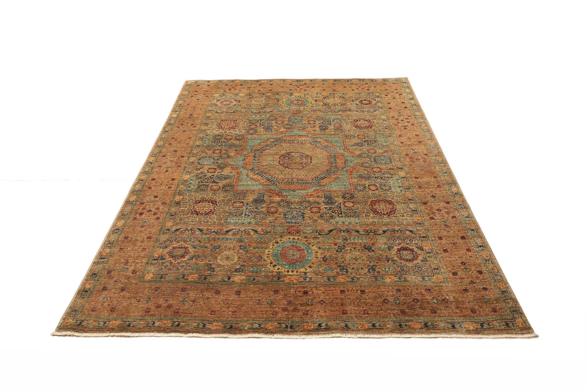 Hand-Knotted Wool Mamluk Pakistani Rug, 149 × 200 cm
