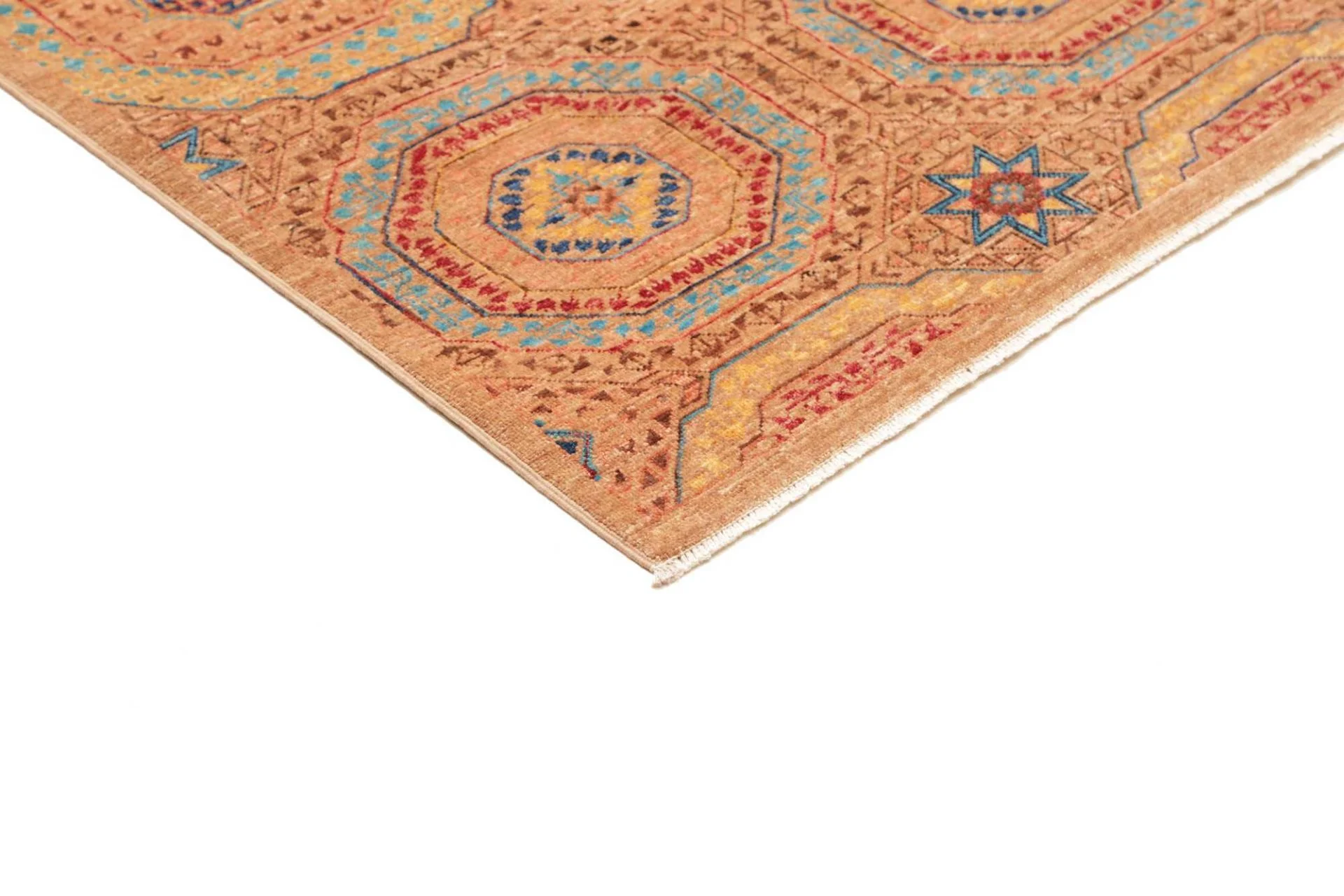 Hand-Knotted Wool Mamluk Pakistani Rug, 150 × 206 cm