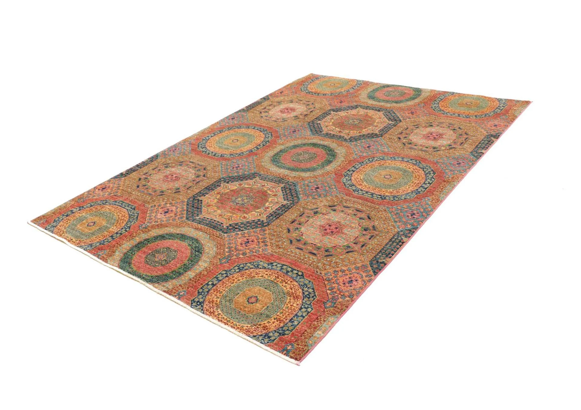 Mamluk Pakistani Rug 169 × 231 cm, Wool, hand-knotted