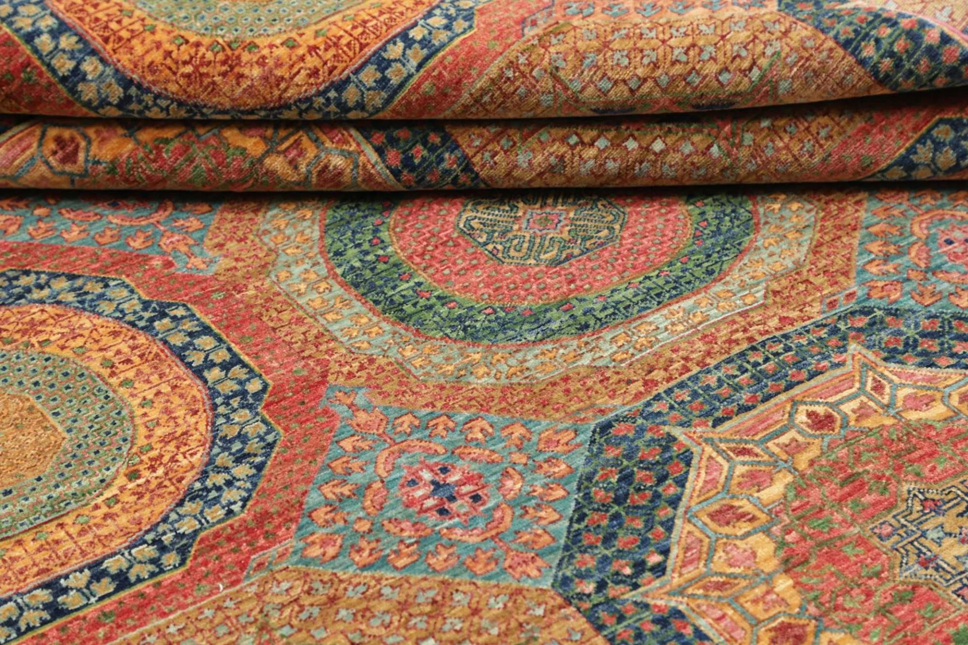 Mamluk Pakistani Rug 169 × 231 cm, Wool, hand-knotted