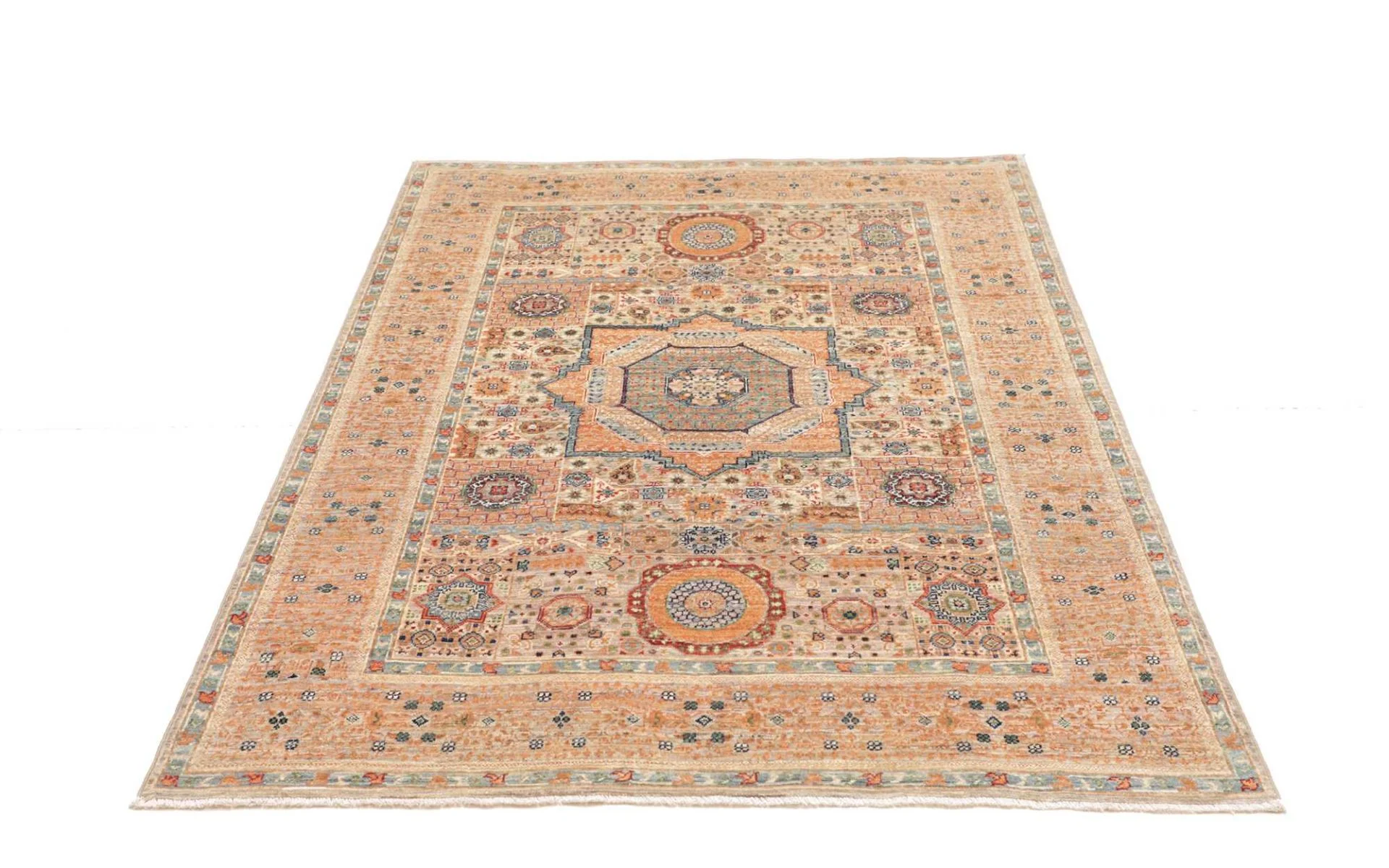 Mamluk Pakistani Rug 124 × 179 cm, Wool, hand-knotted