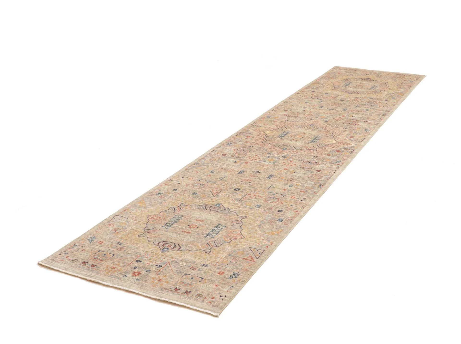 Mamluk Pakistani Rug — hand-knotted, 83 × 344 cm, Wool