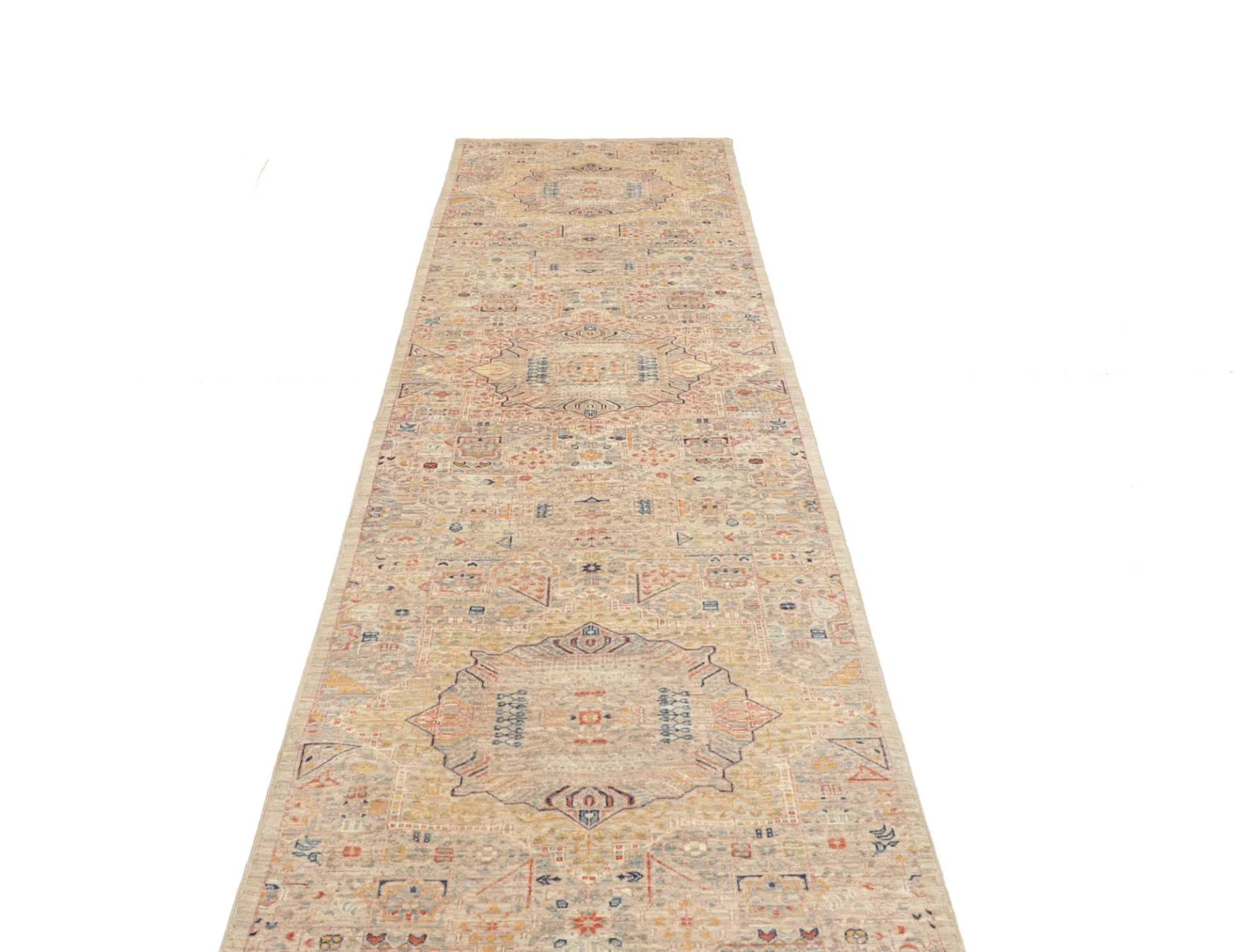 Mamluk Pakistani Rug — hand-knotted, 83 × 344 cm, Wool