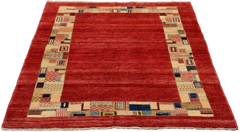 Gabbeh Pakistani Rug — hand-knotted, 142 × 187 cm, Wool