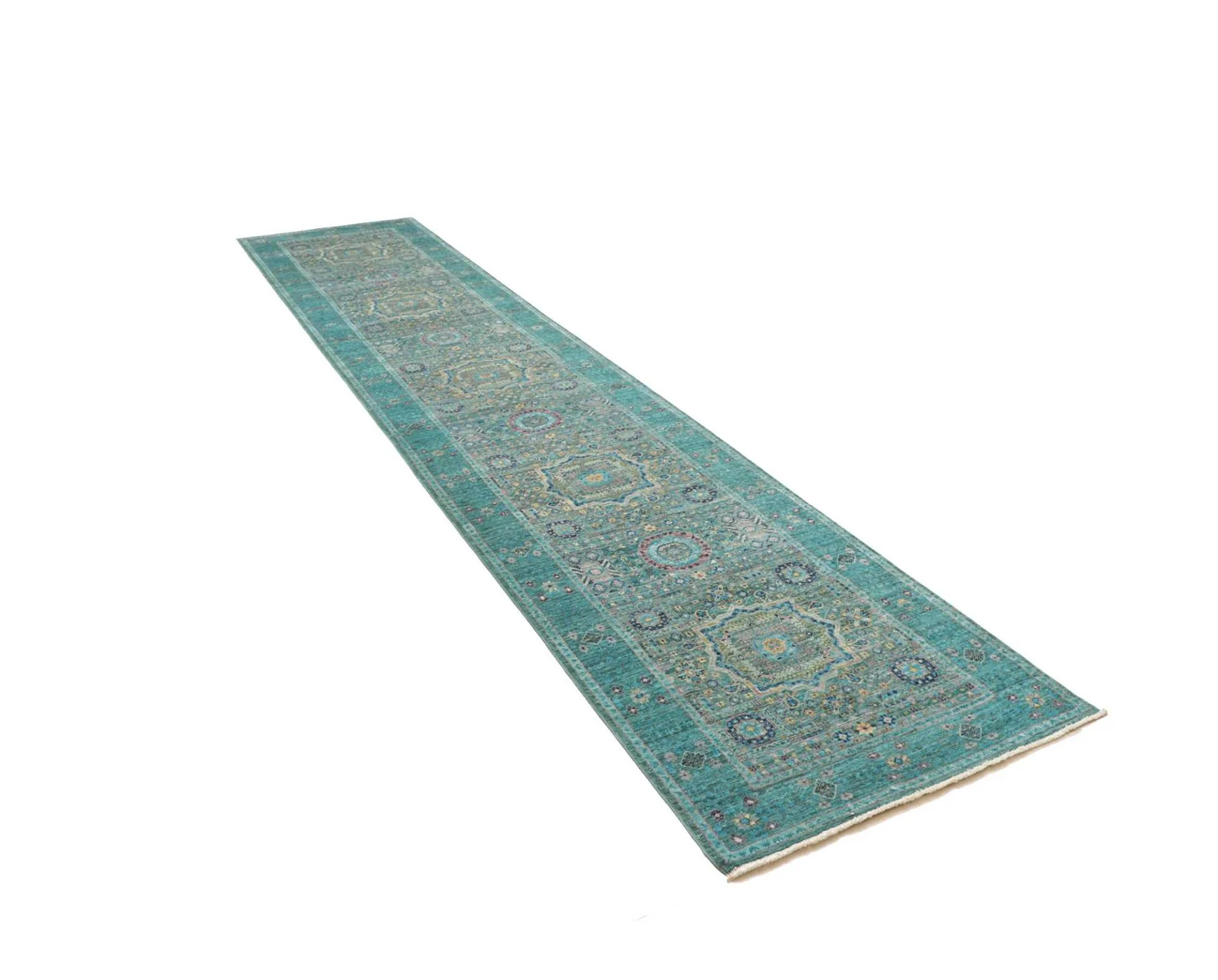 Mamluk Pakistani Rug — hand-knotted, 83 × 395 cm, Wool