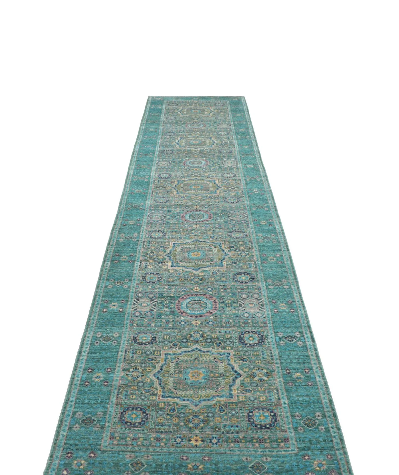 Mamluk Pakistani Rug — hand-knotted, 83 × 395 cm, Wool