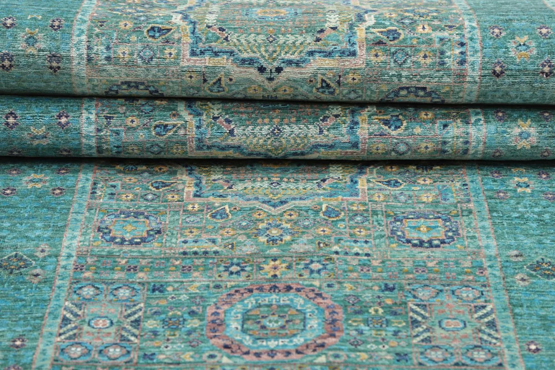 Mamluk Pakistani Rug — hand-knotted, 83 × 395 cm, Wool
